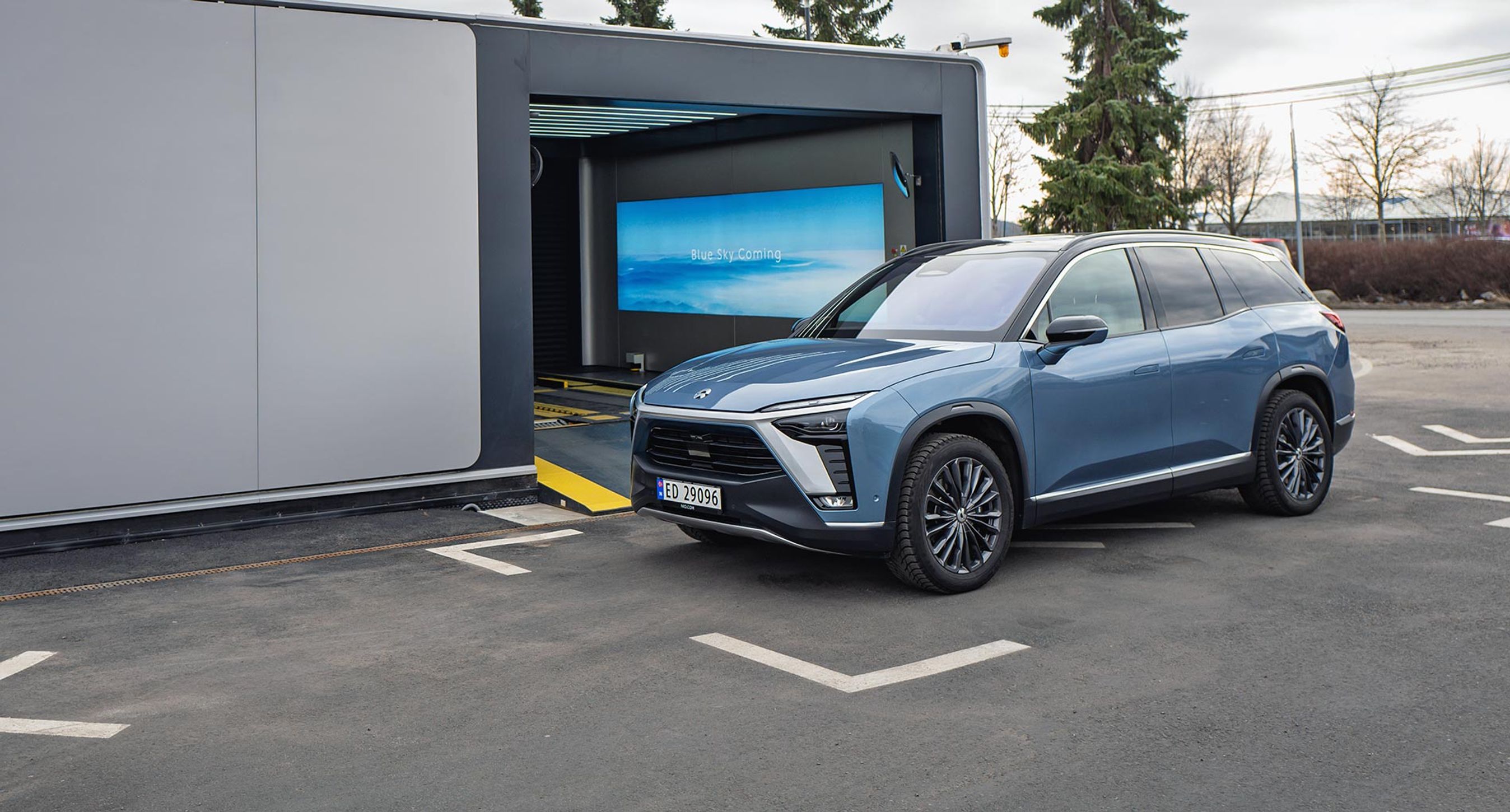 Nio åbner sidst i 2022 sin første danske batteriskiftestation i Slagelse.