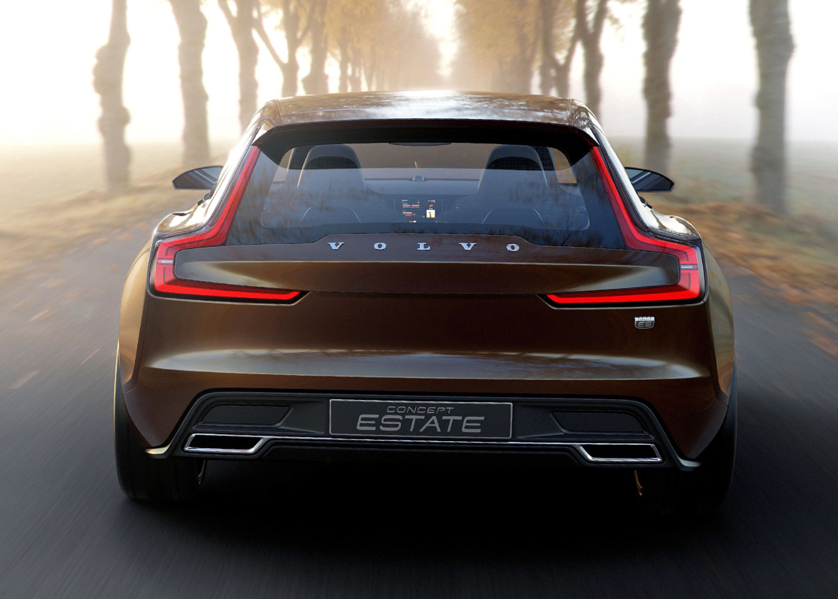 Et markant bagparti med karakteristiske baglygter. 1800 ES er forbilledet.