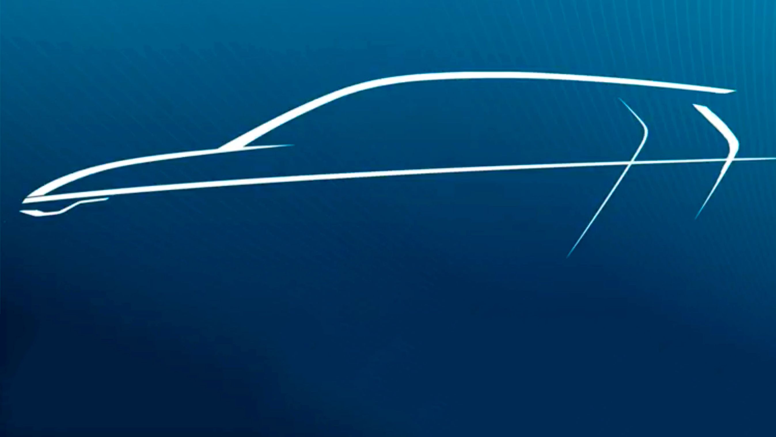 Skitse af Golf 8 i profil.