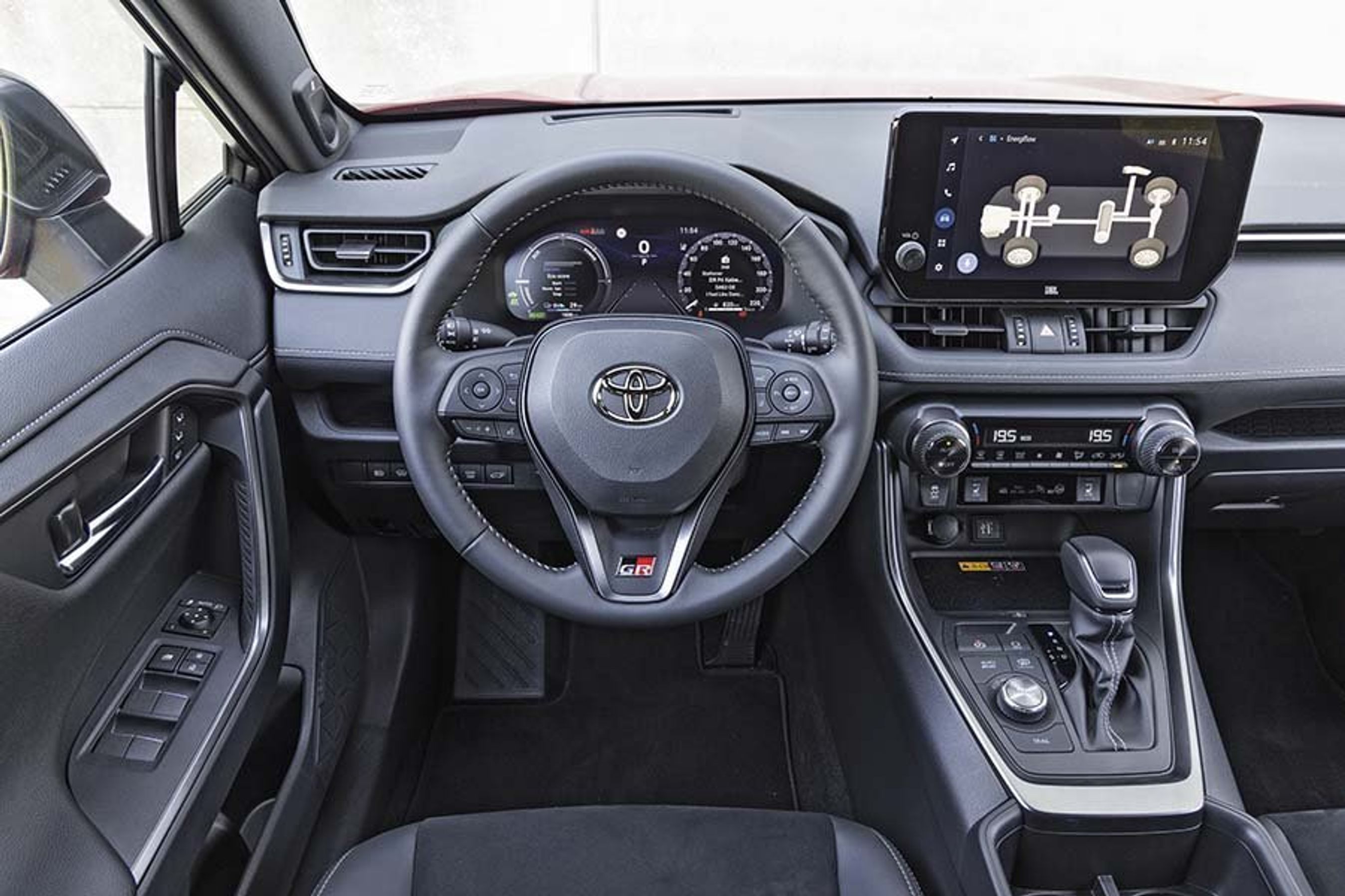 Instrumentpanelet i en Toyota RAV4