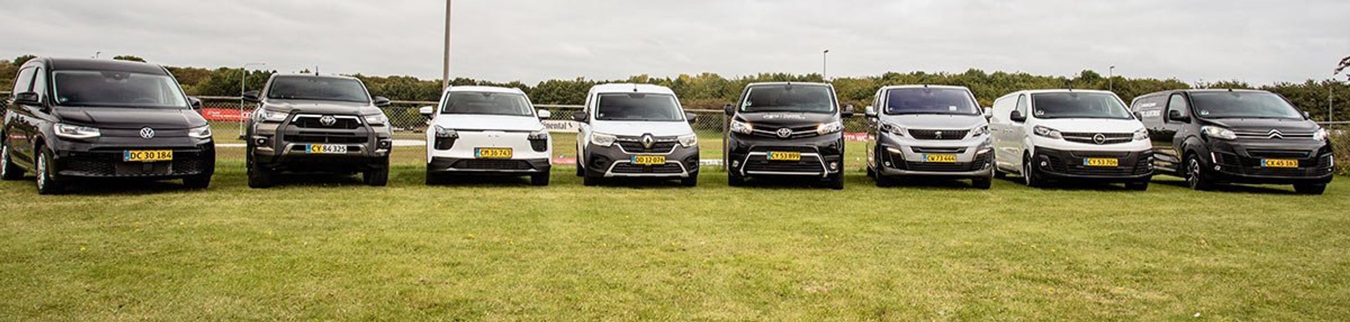 Hele otte bilmodeller kom i finalen til Årets Varebil 2022, idet fire identiske modeller var slået sammen til én kandidat.