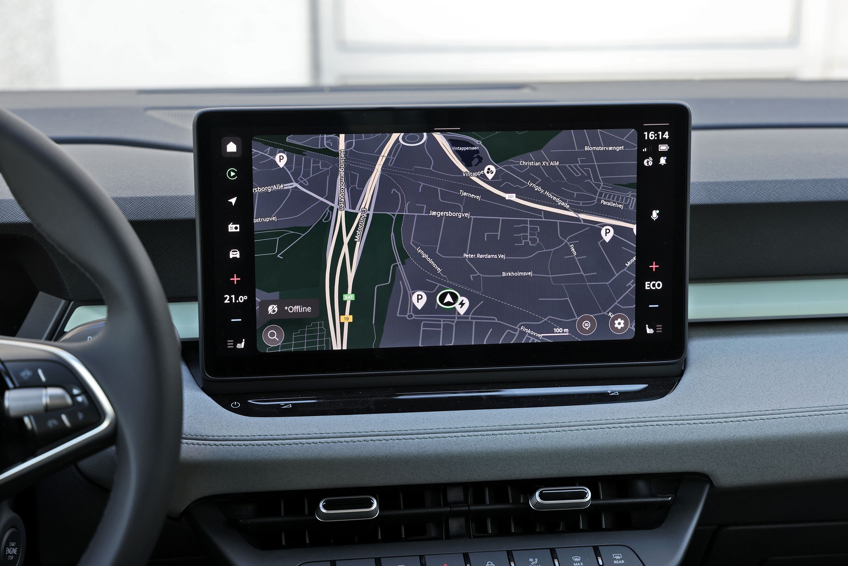 Touchskærmen i Skoda Epiq 55 Selection First Edition fra 2026.