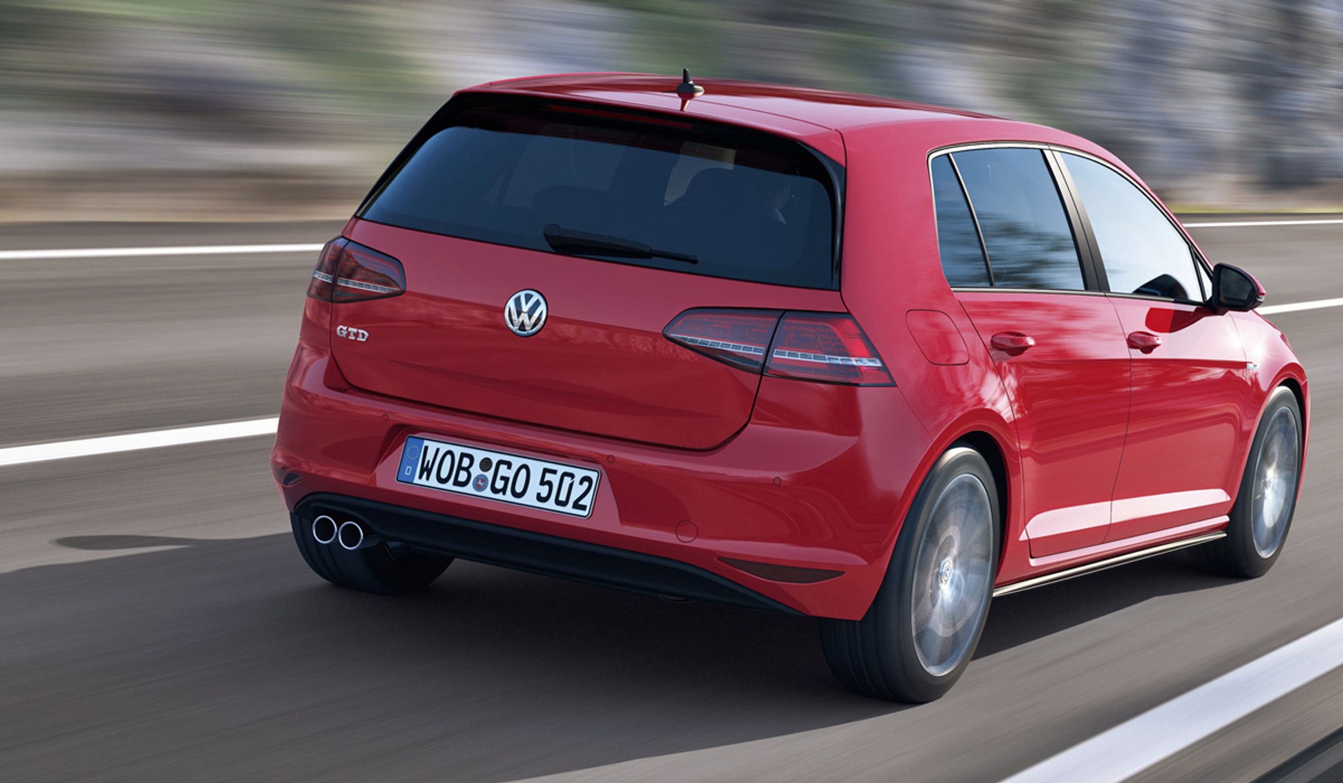 VW Golf GTD har en topfart på 230 km/t.