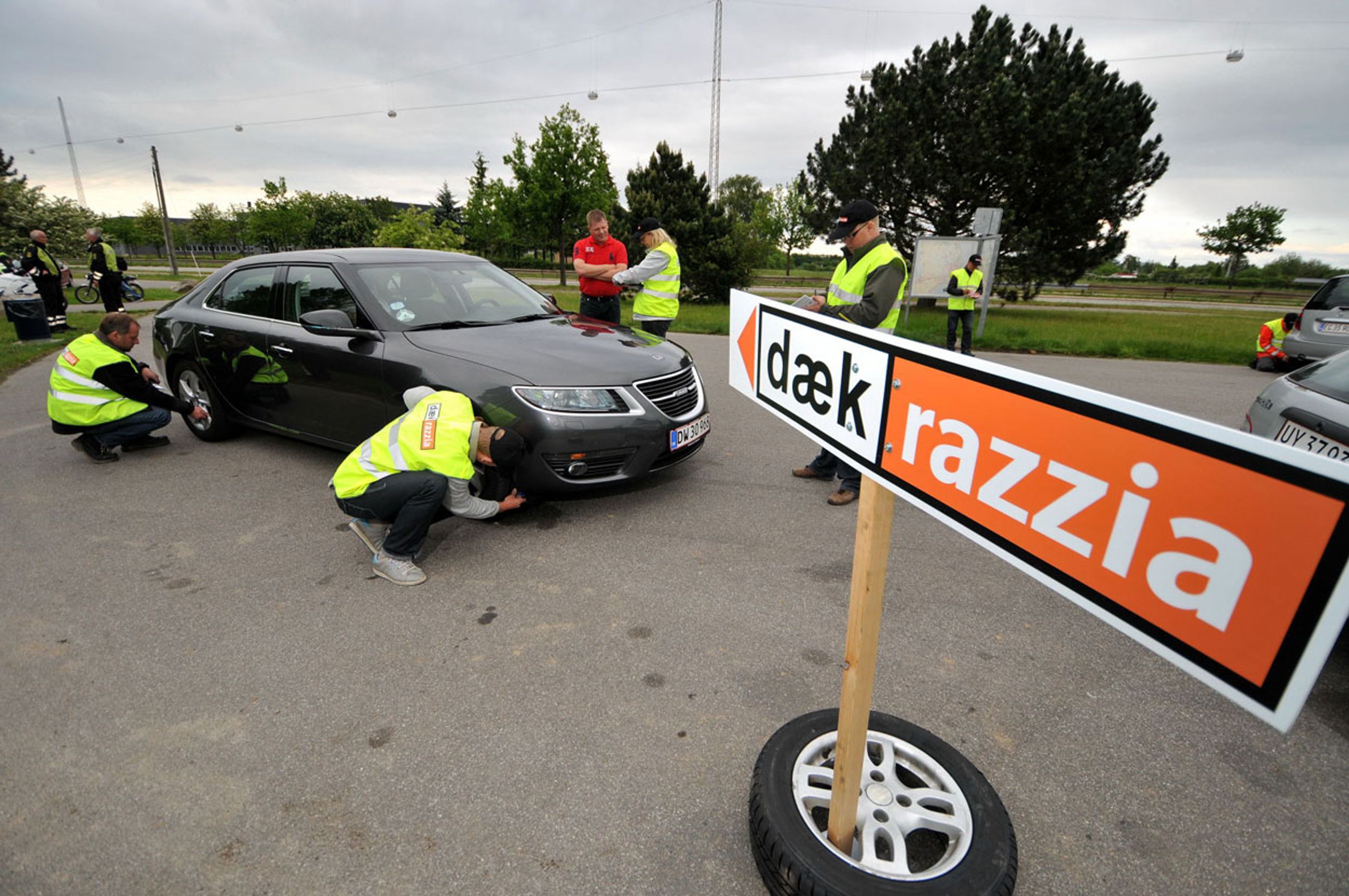 I alt 488 biler blev kontrolleret under den første dækrazzia herhjemme