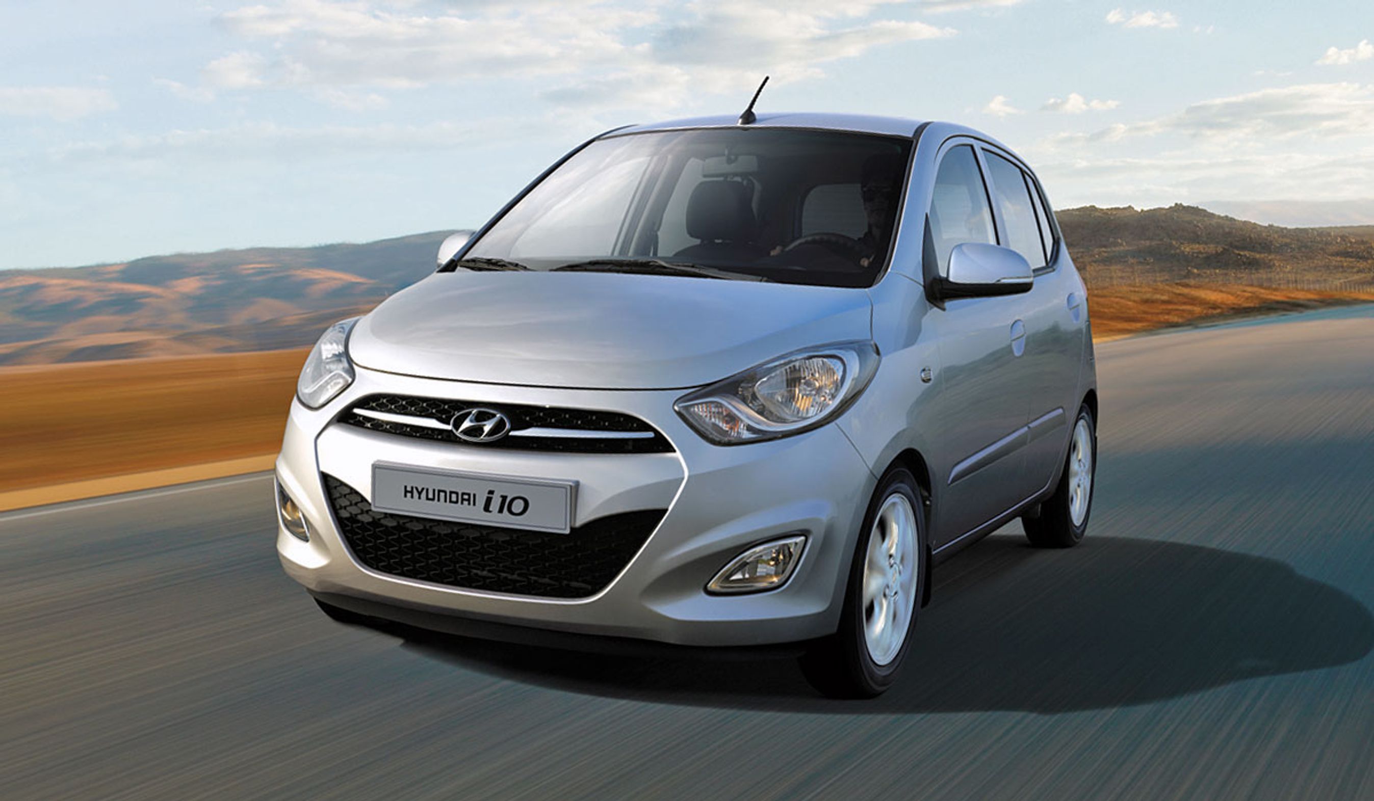 Hyundai i10 i den ansigtsløftede udgave.