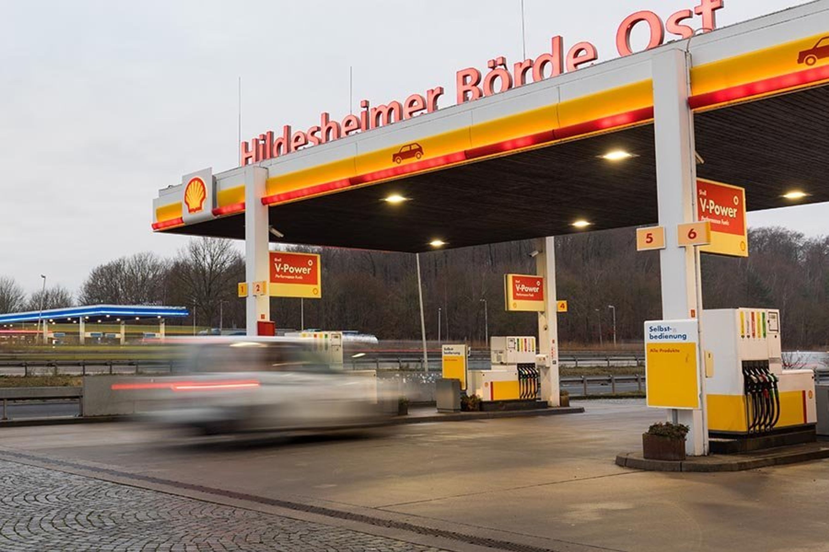 Tankstation i Tyskland.