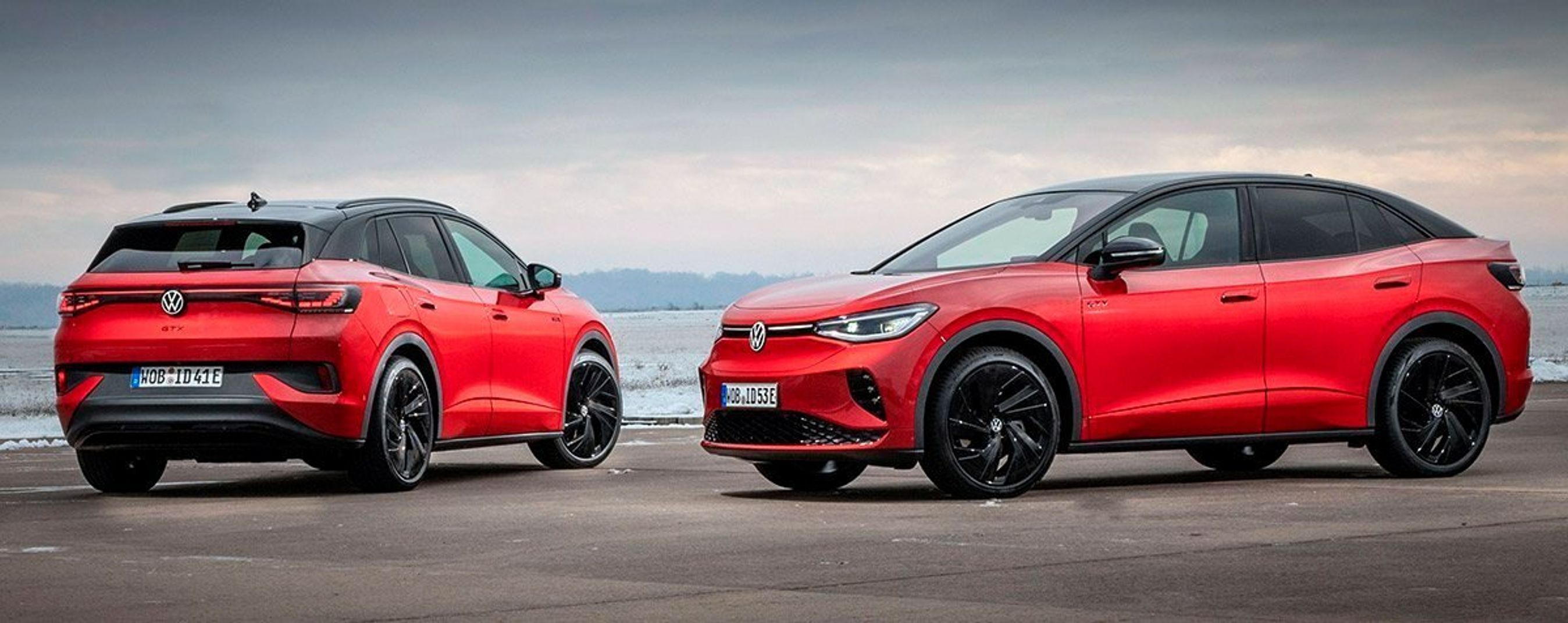 Røde VW ID.4 og ID.5