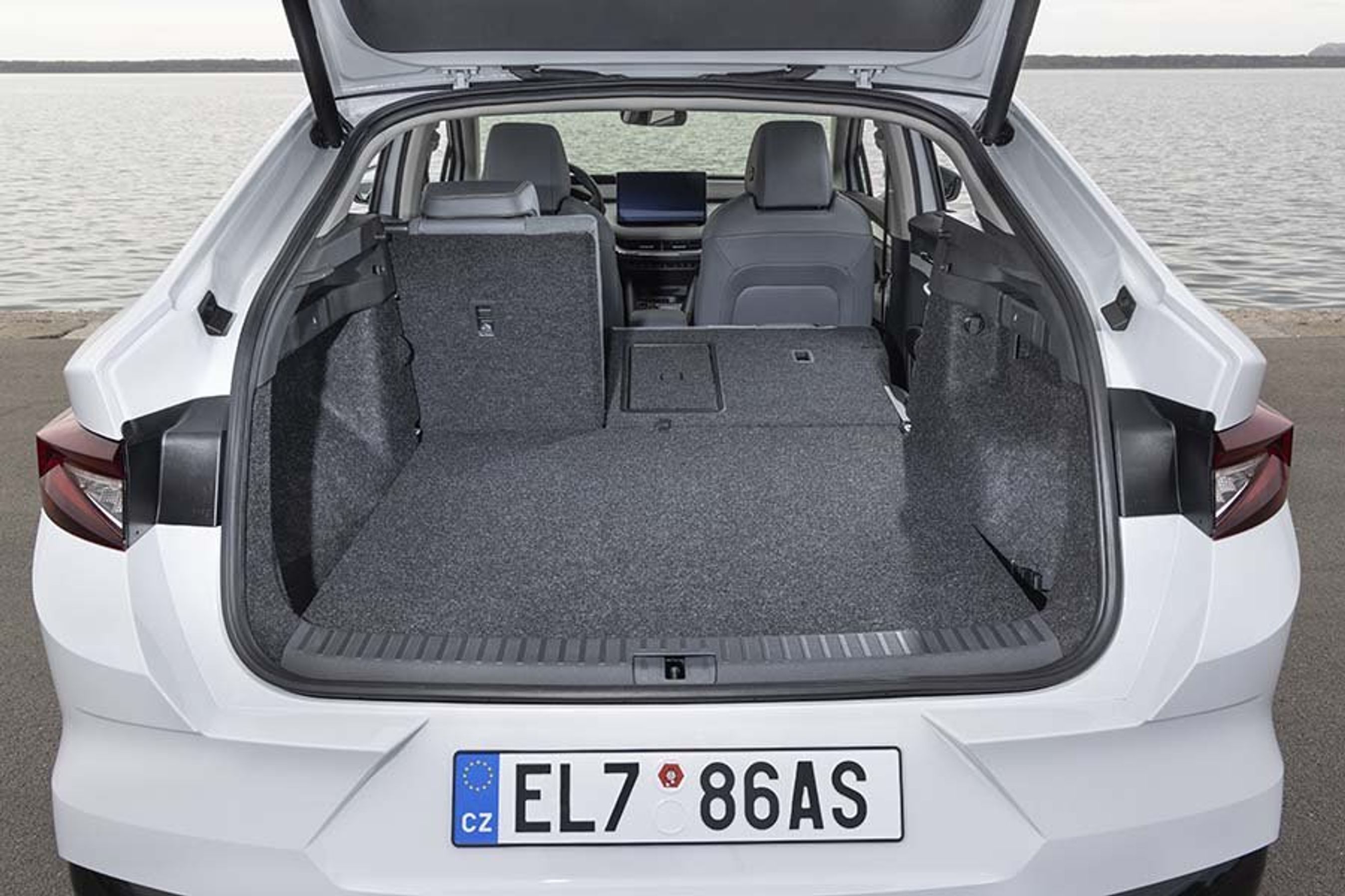 Bagagerummet er kun 50 liter mindre end i den almindelige Enyaq