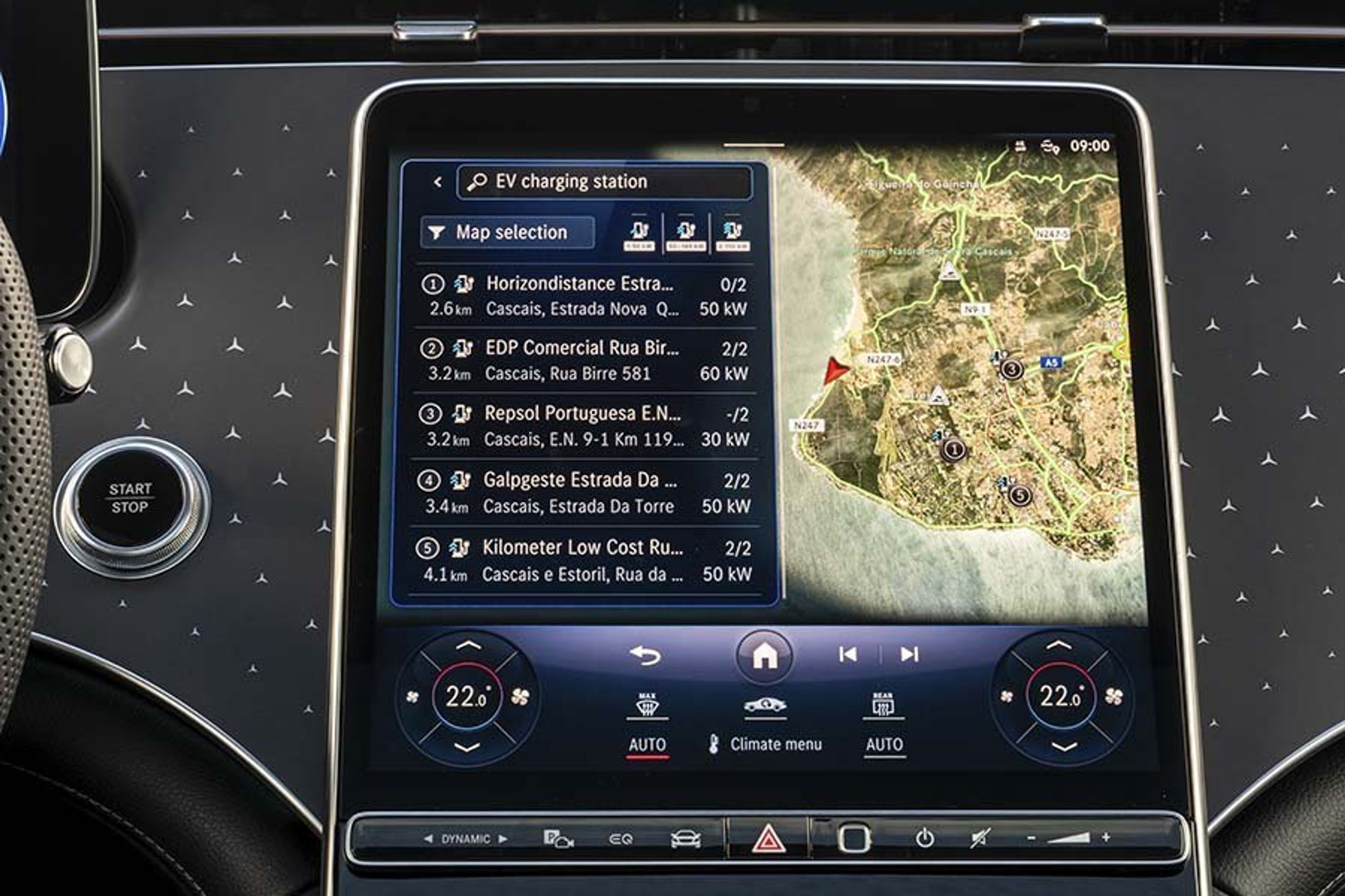 Stor skærm i Mercedes EQE SUV