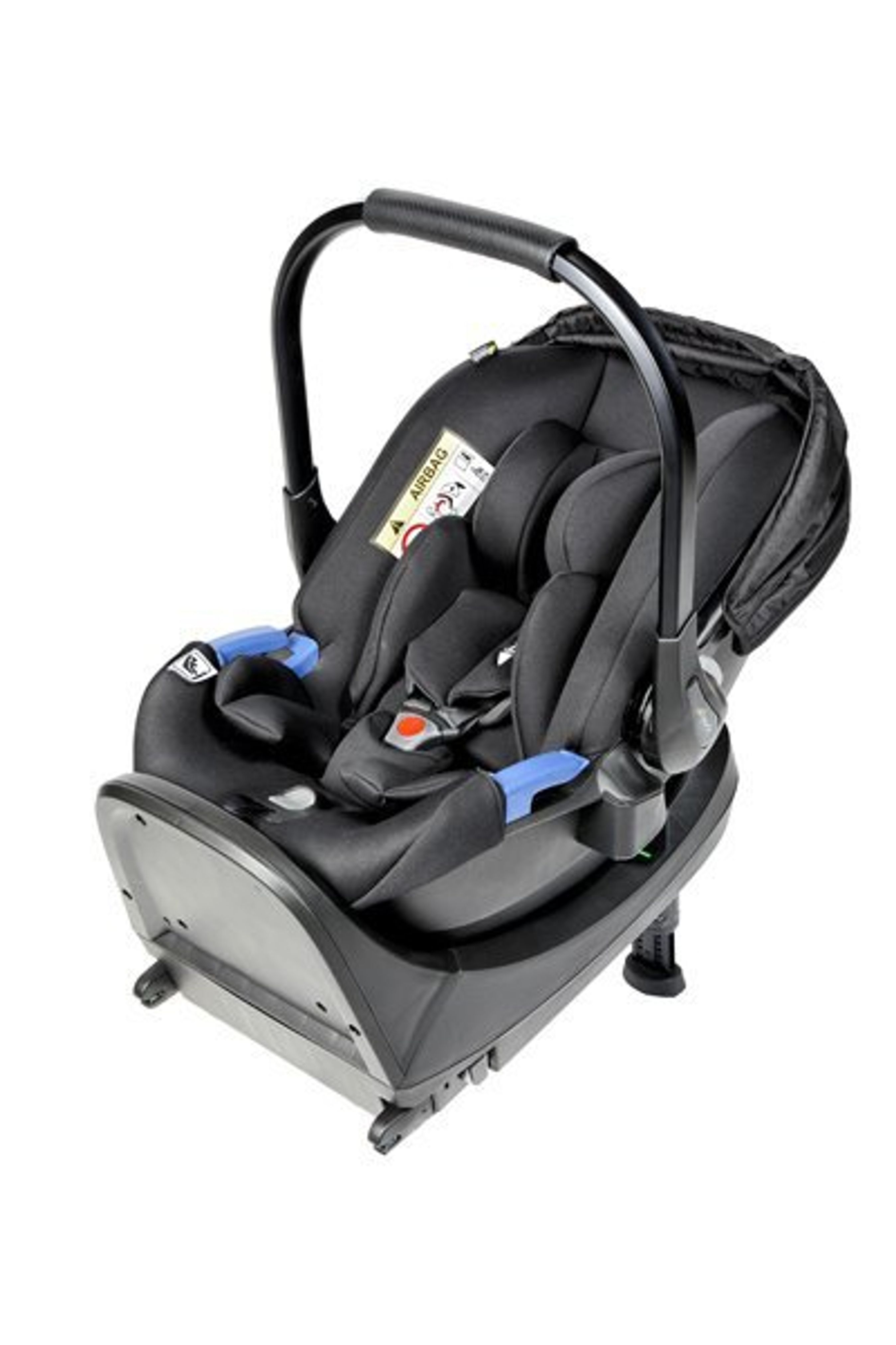 Billede af den testede autostol. 