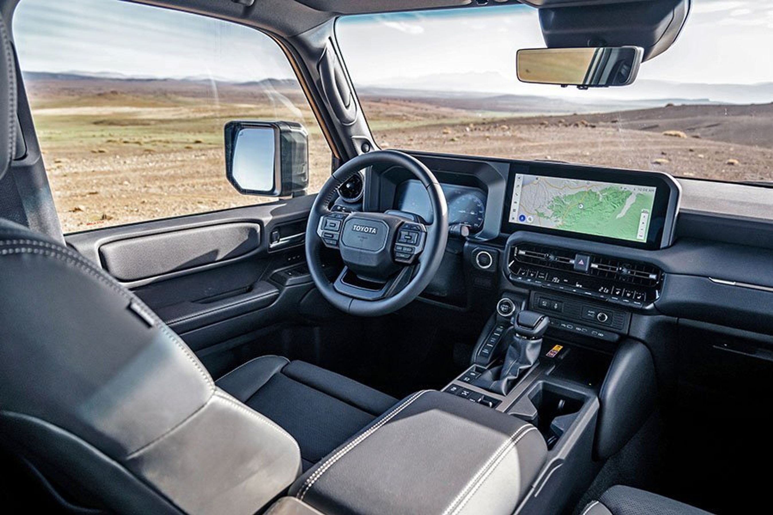 Kabinen i en Toyota Land Cruiser