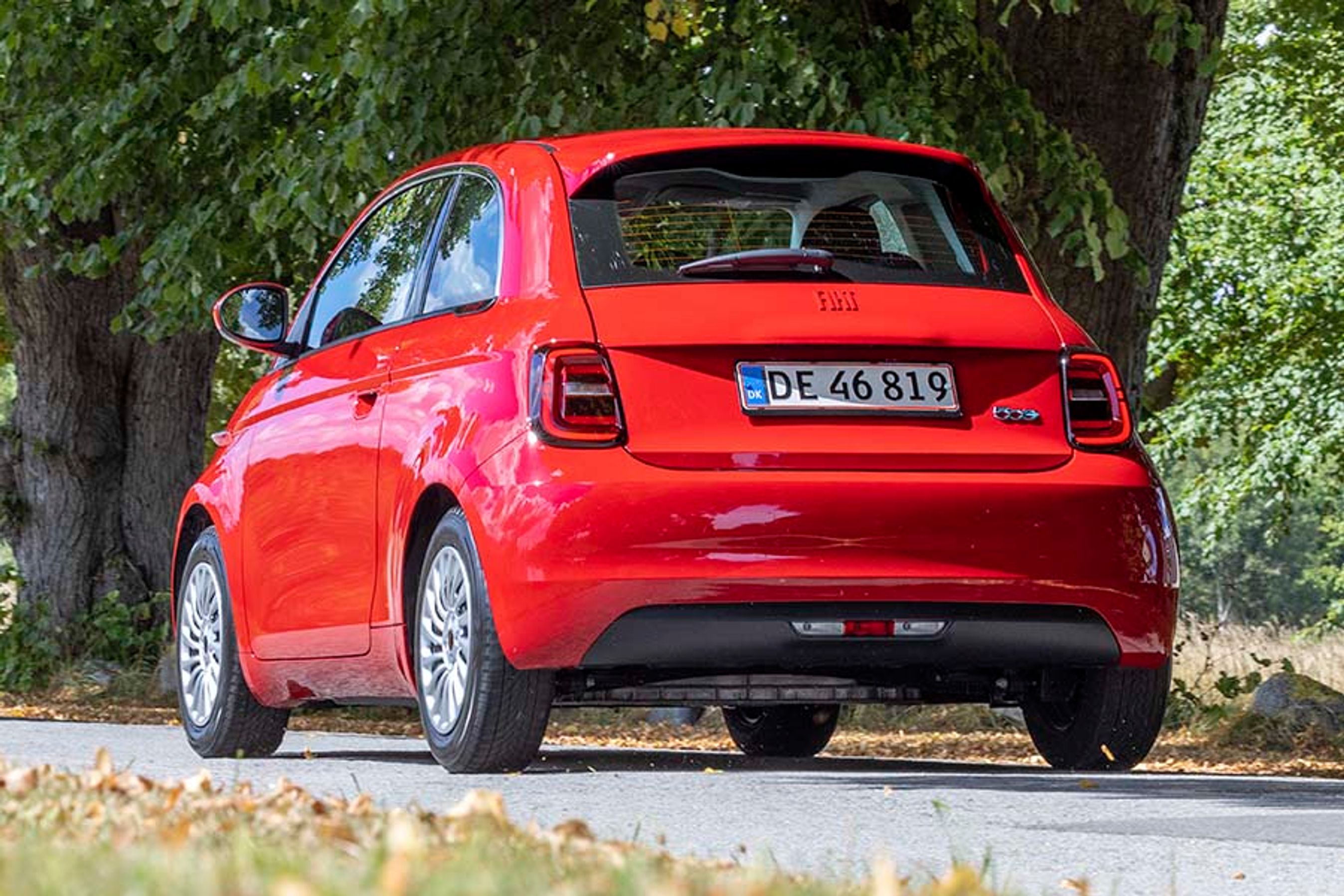 Fiat 500e set bagfra