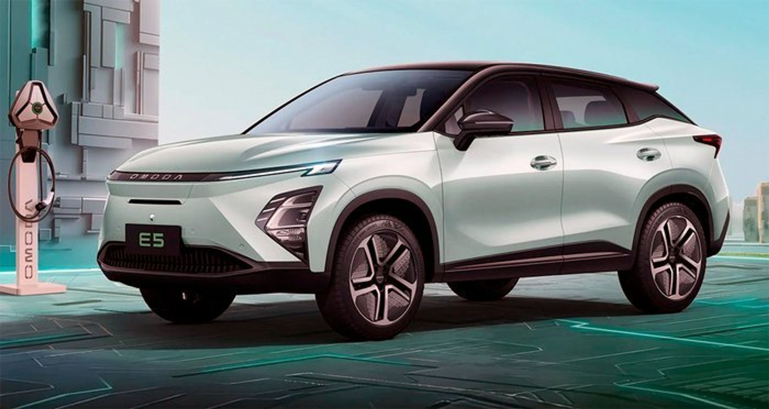 Hvidlig crossover skråt forfra.