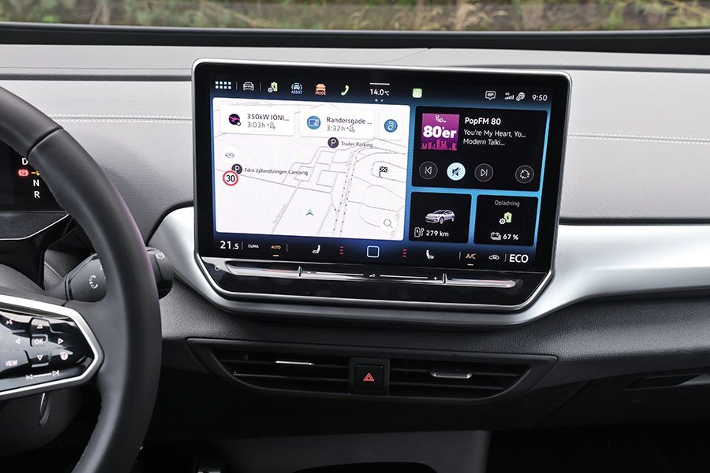 Stor skærm i en VW ID.4