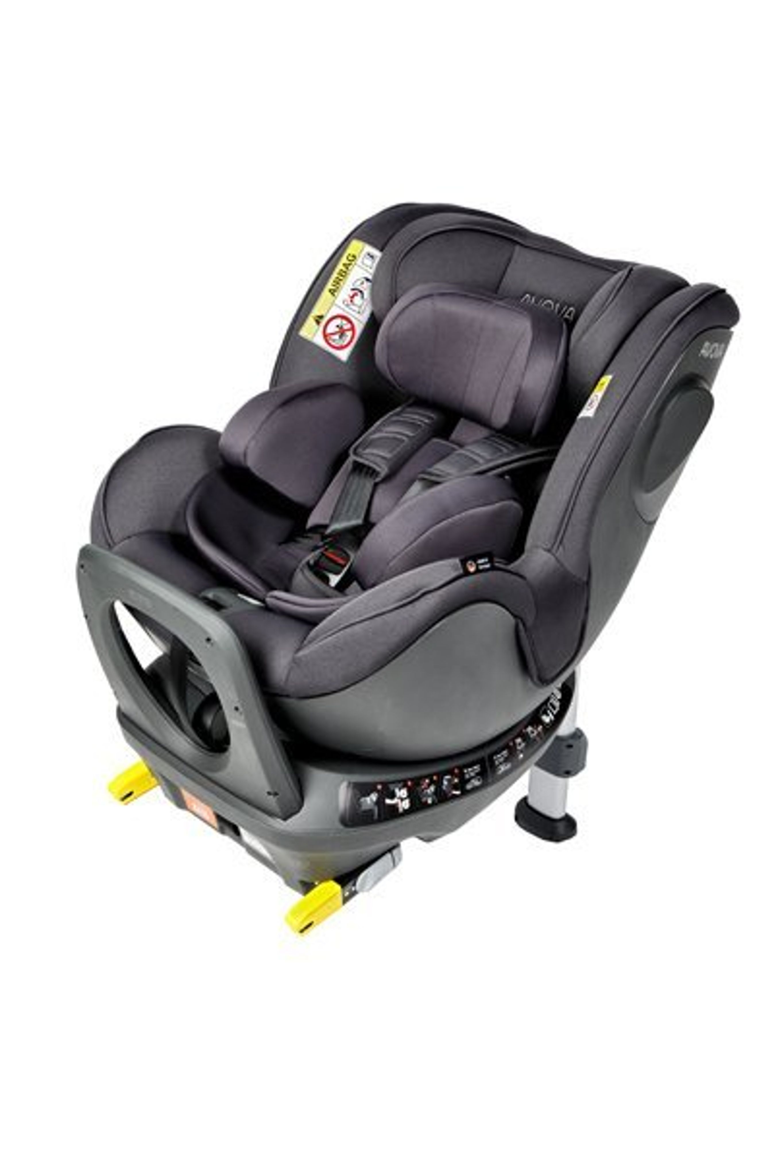 Billede af den testede autostol. 