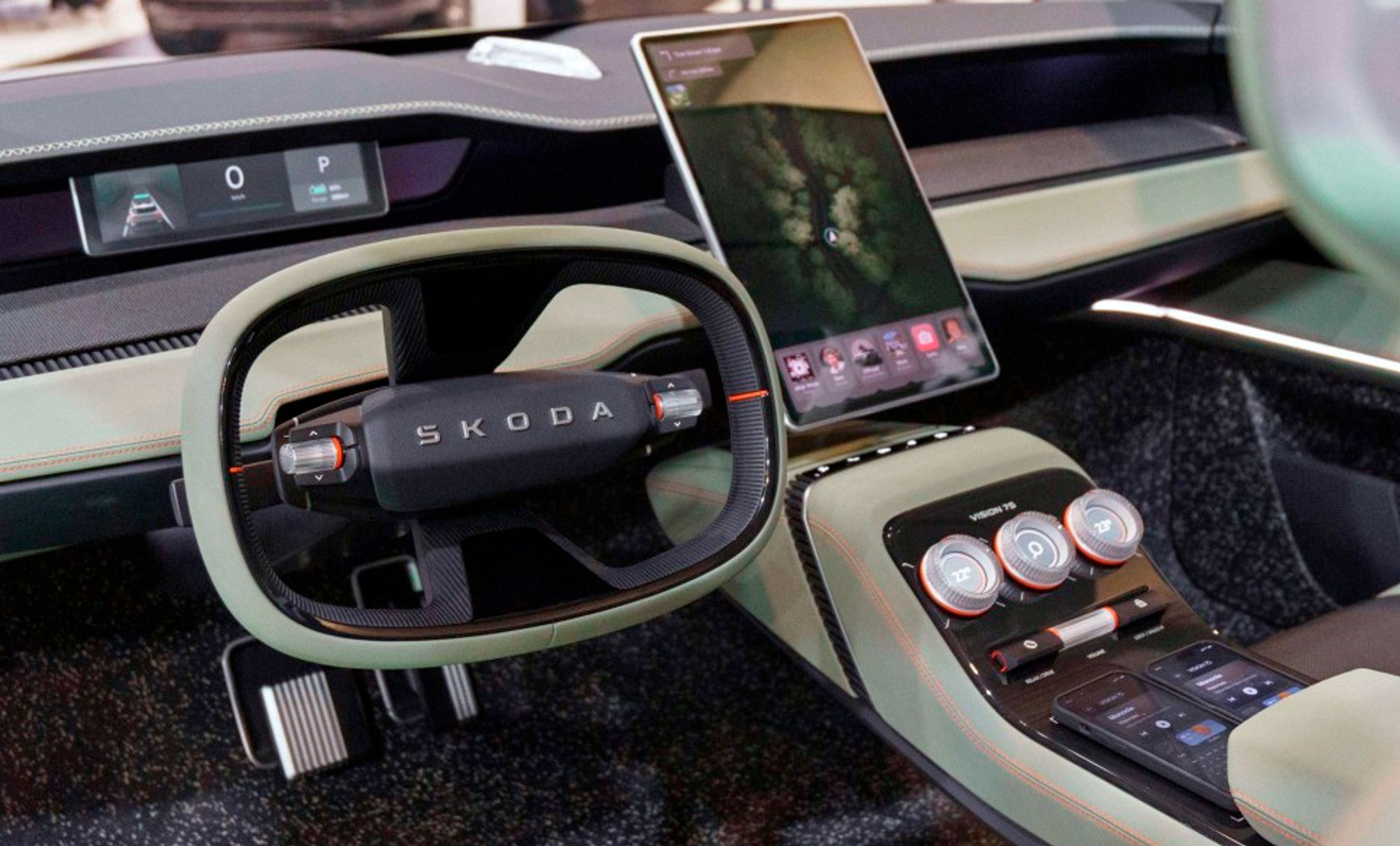 Førerplads i konceptbil.