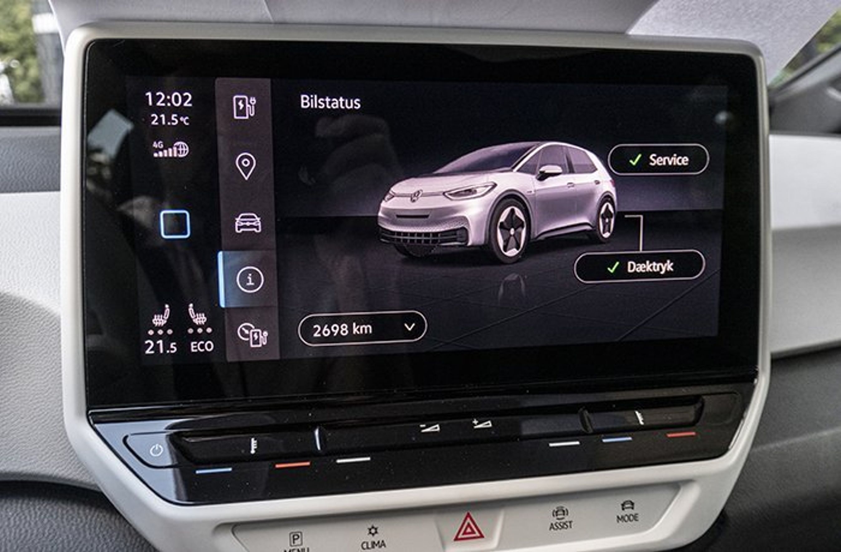 VW ID.3 stor midterskærm