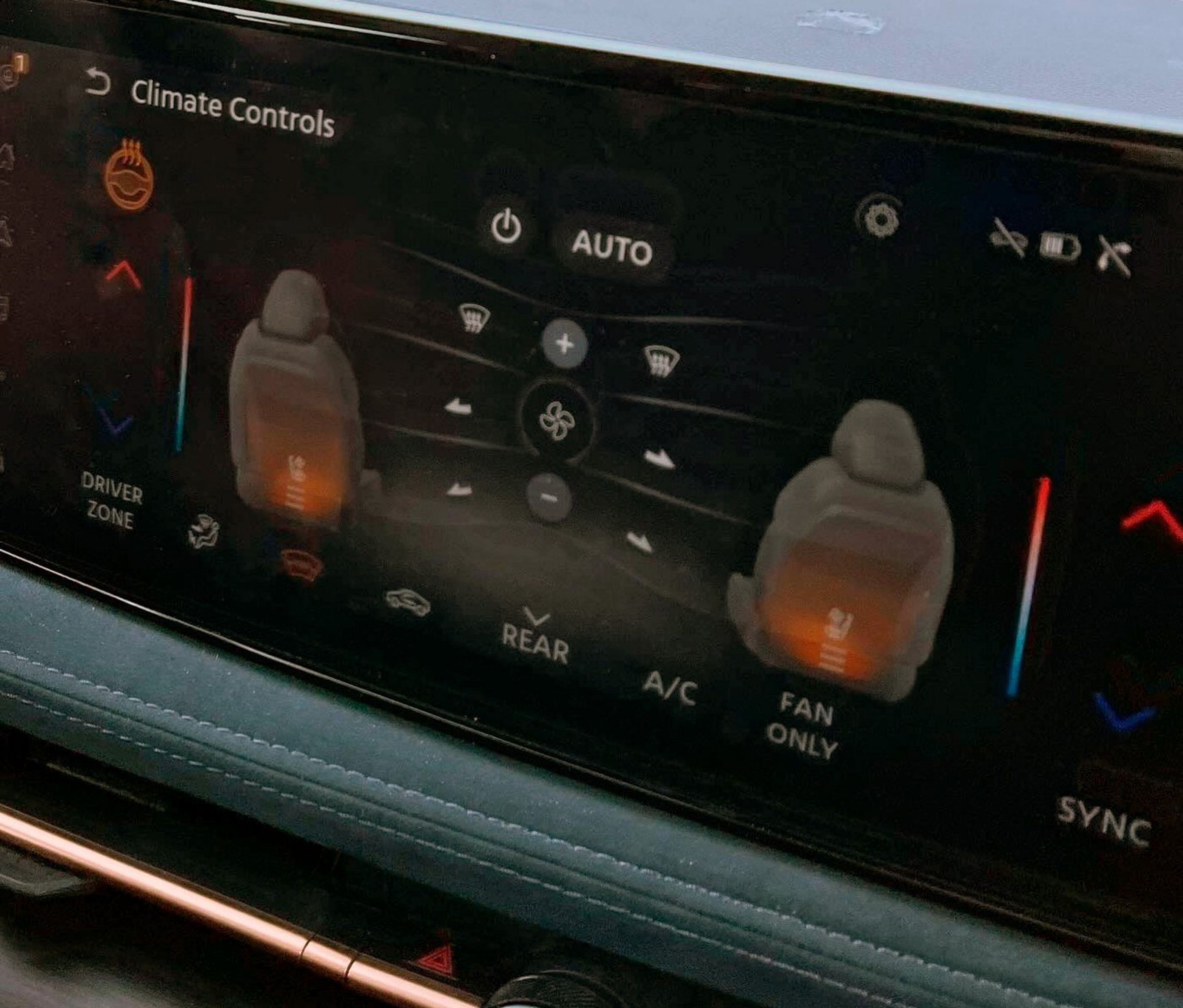 Klimapanelet i Nissan Ariya.