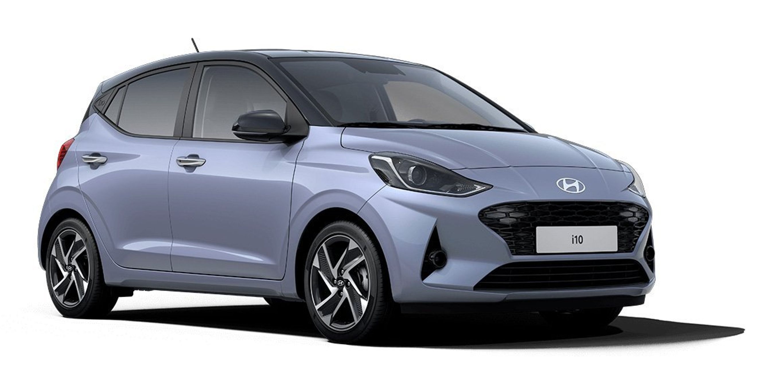 Hyundai i10 skråt forfra.