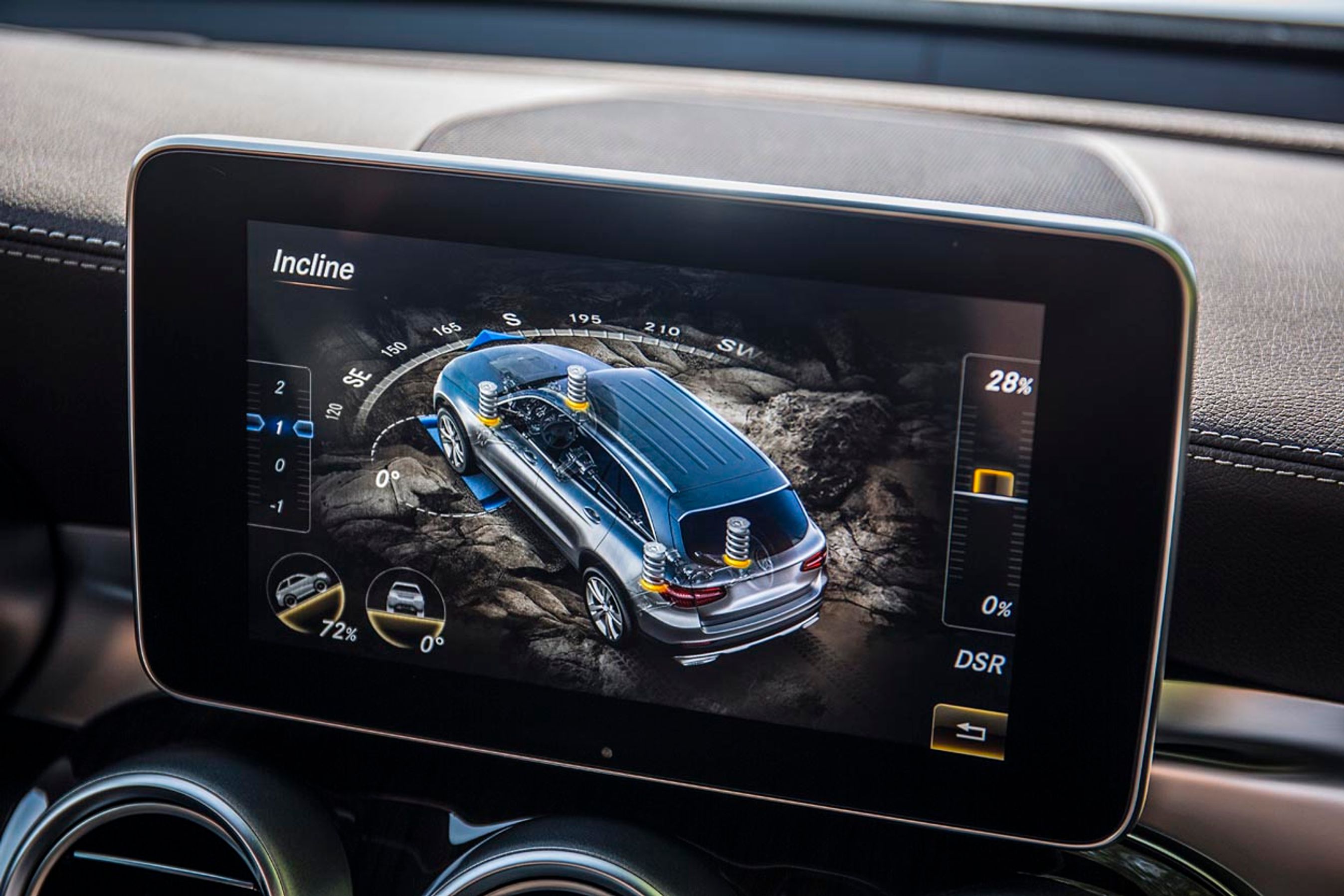 Til offroadkørsel får føreren mange nyttige informationer fra skærmen. Med 360 graders kamera bliver det endnu bedre.