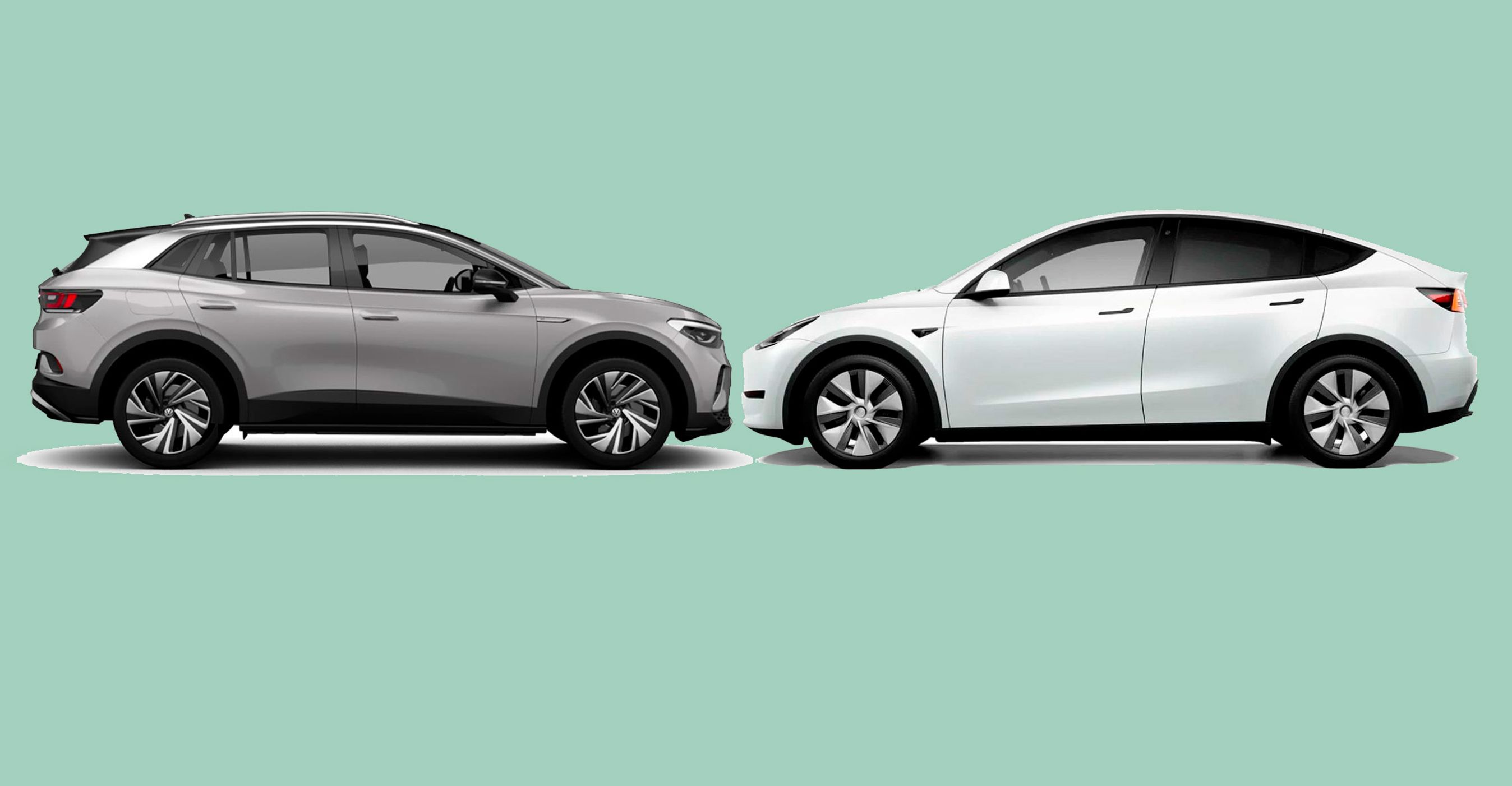 VW ID.4 og Tesla Model Y snude mod snude.
