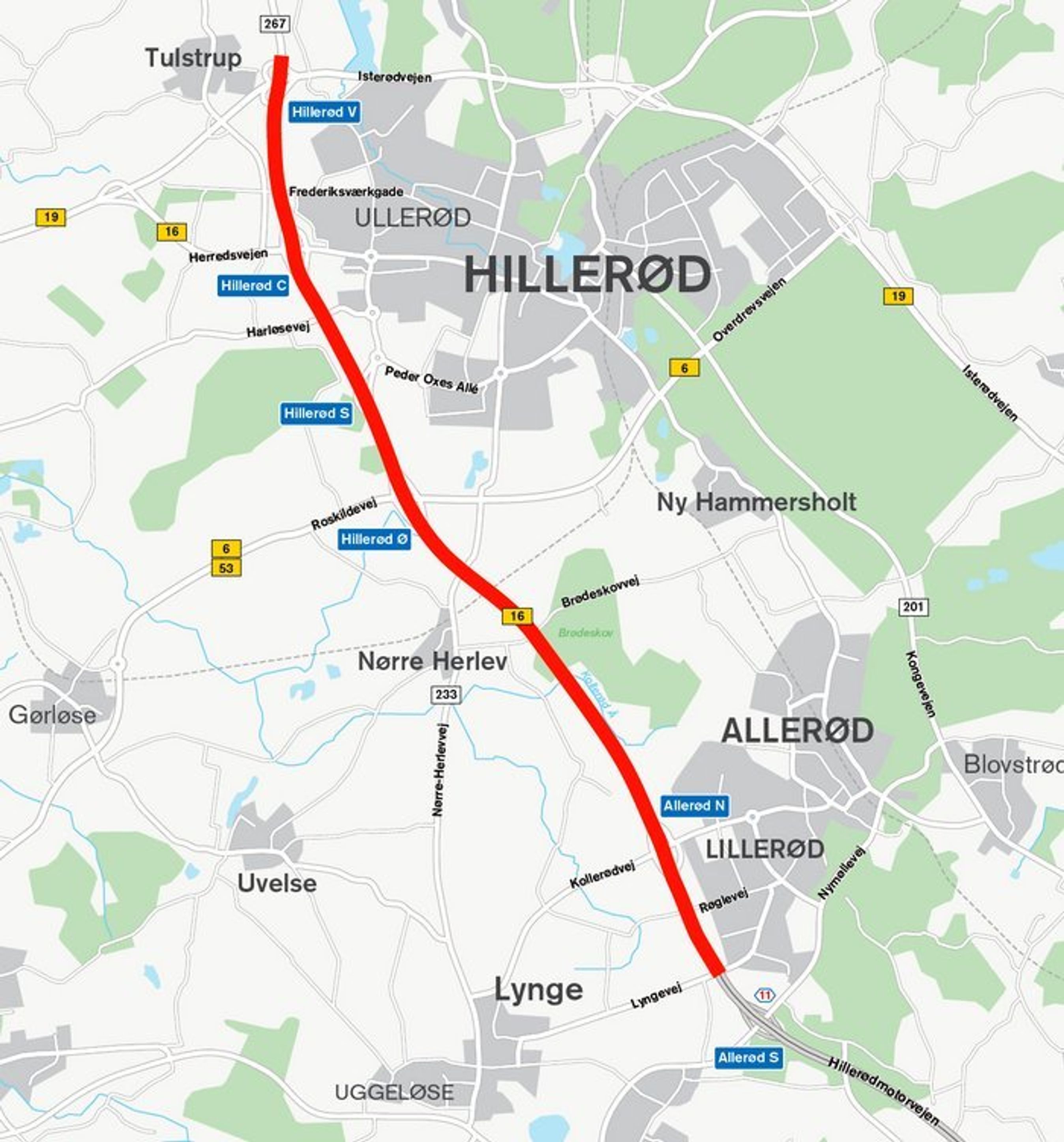 Kort over strækningen.