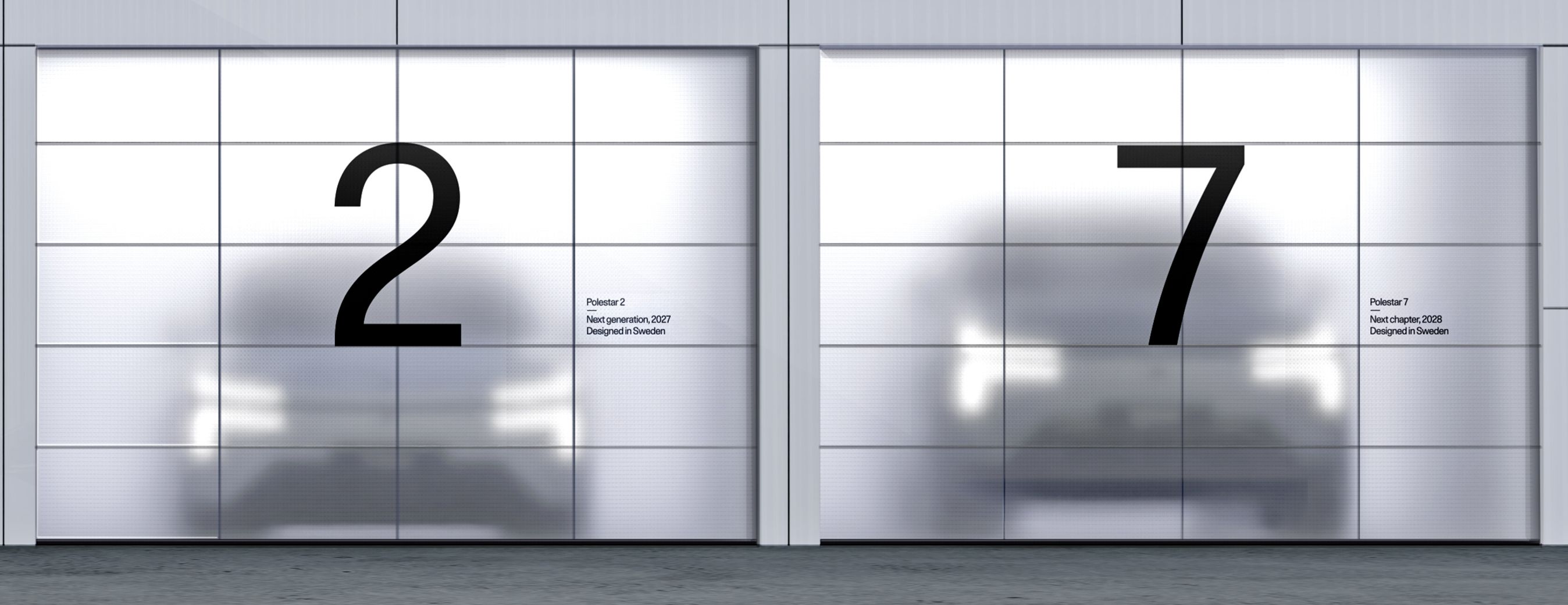 Polestar 2 og 7 bag glas.