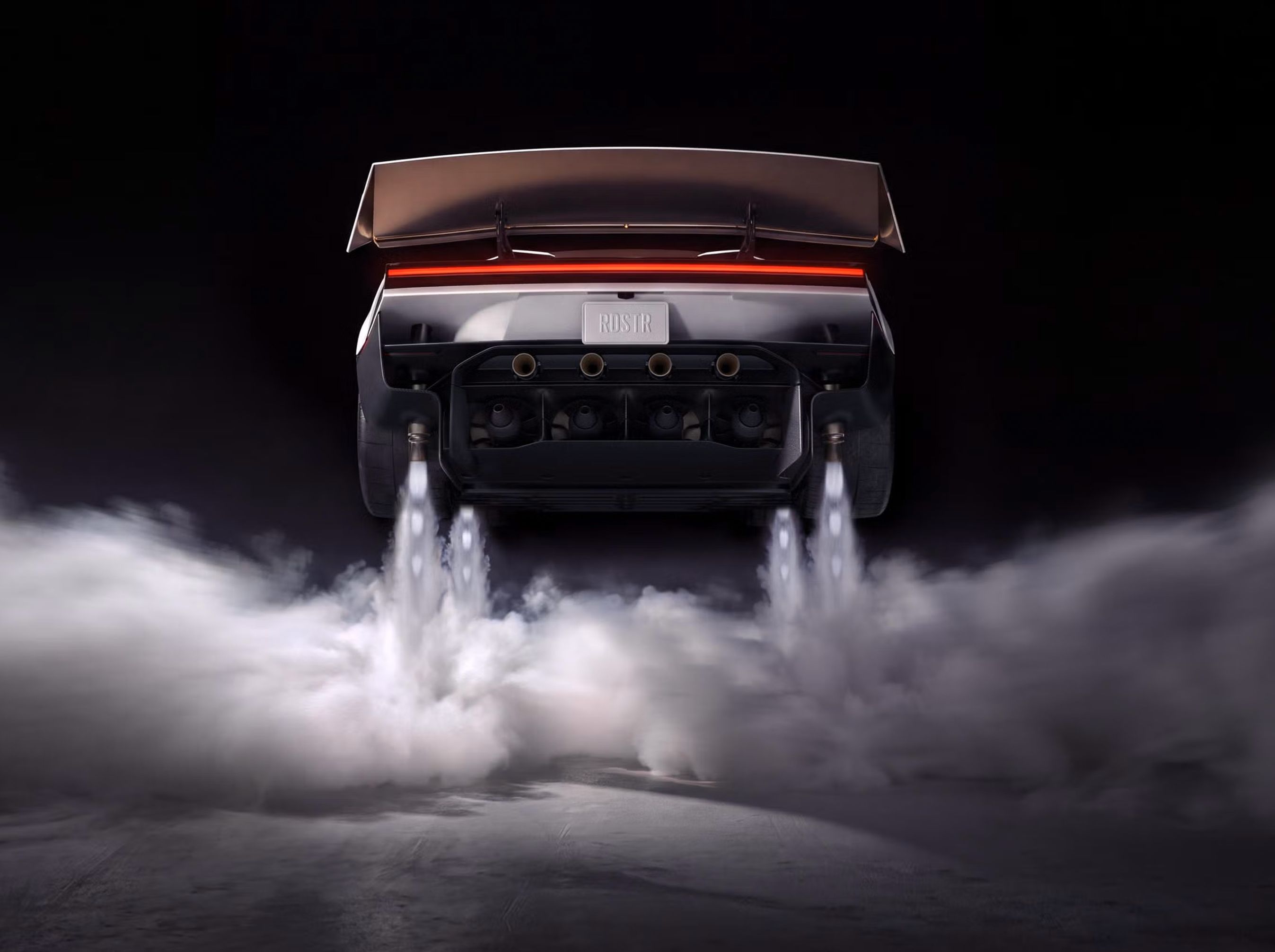 Tesla Roadster med dyser i aktion.