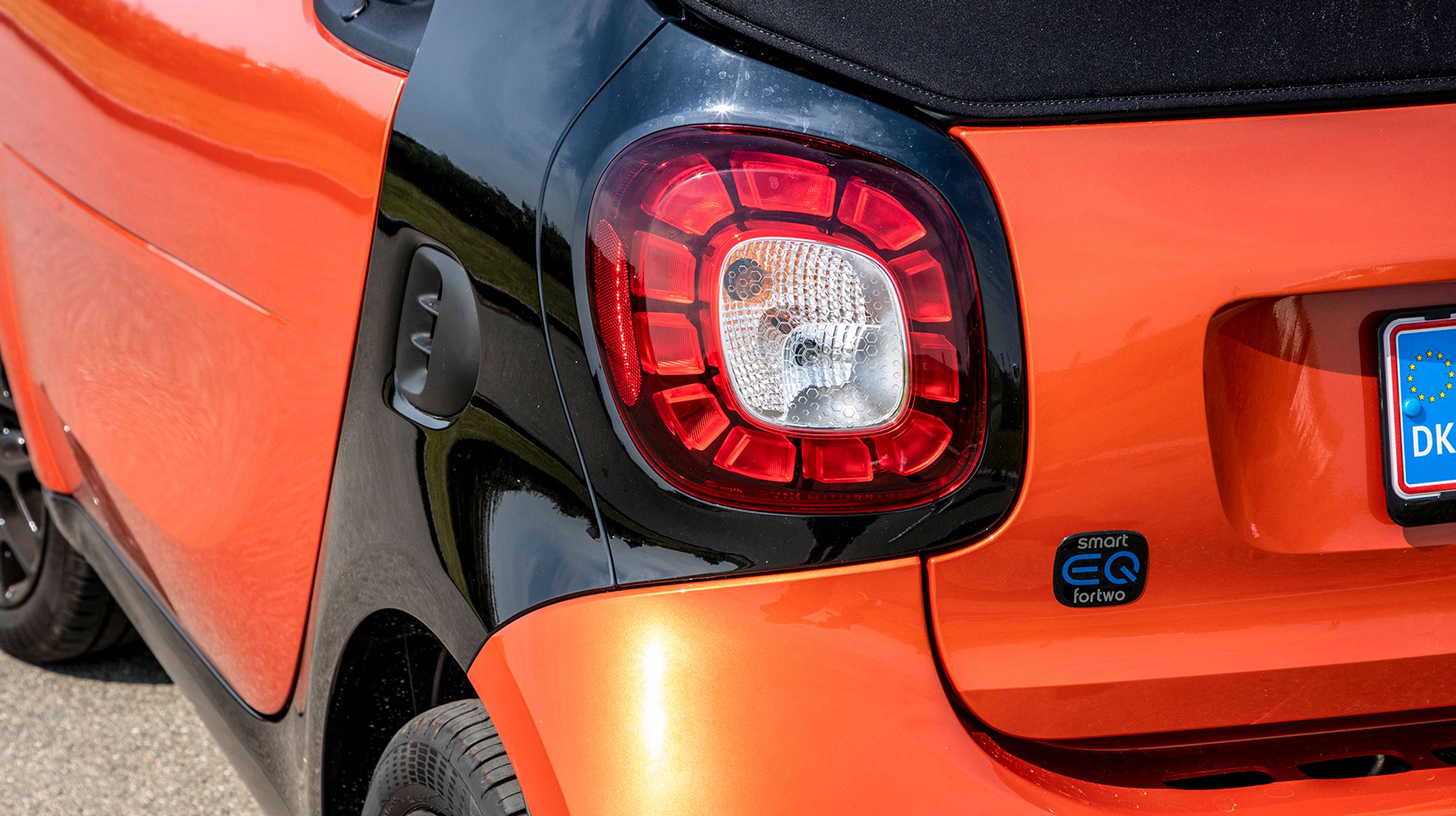 De tofarvede elementer er med til at gøre Smart'en smart at se på. Orange metallak koster 5.198 kr. ekstra.