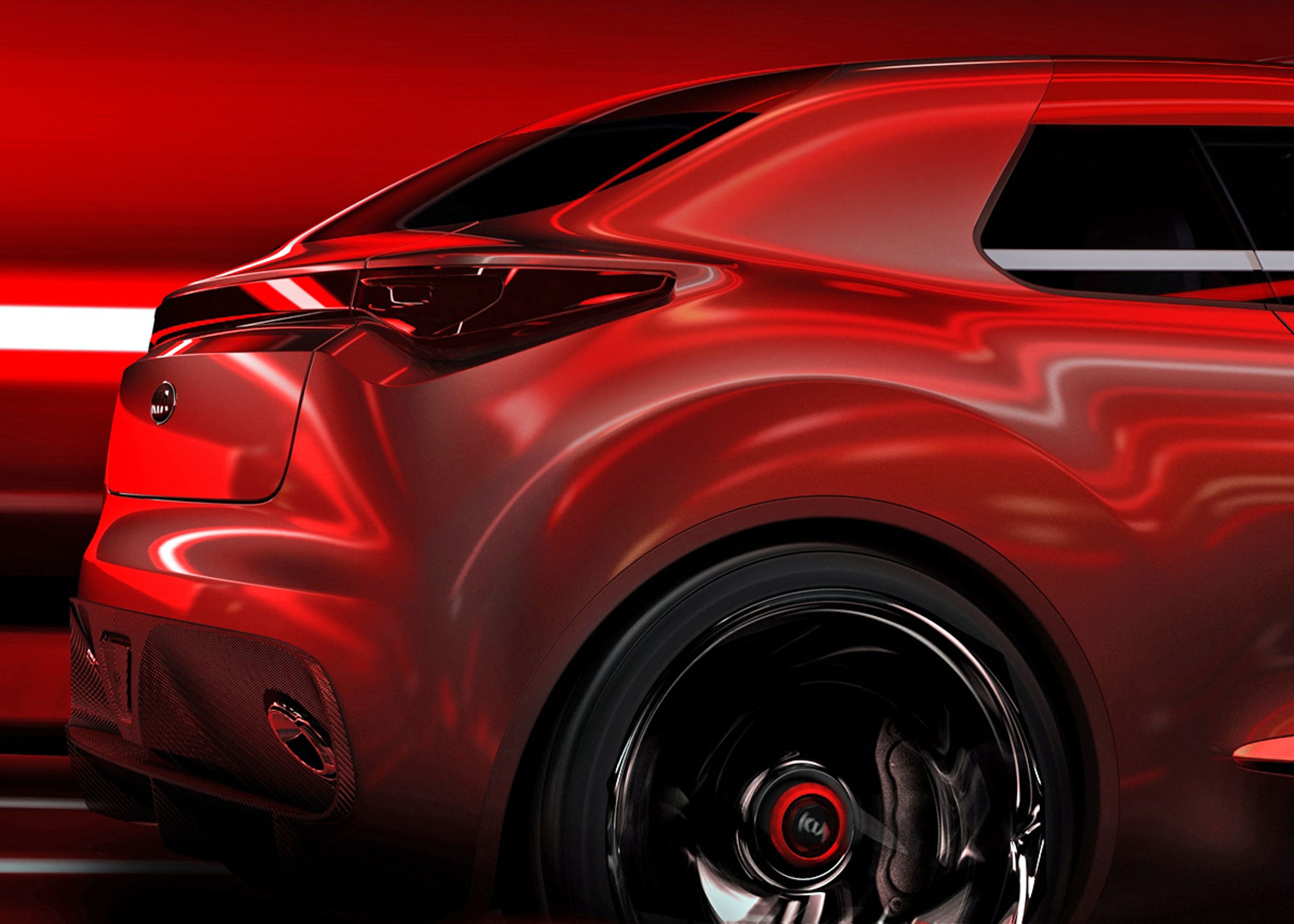 Konceptbilen - en slags coupé - har ret utraditionelle proportioner.