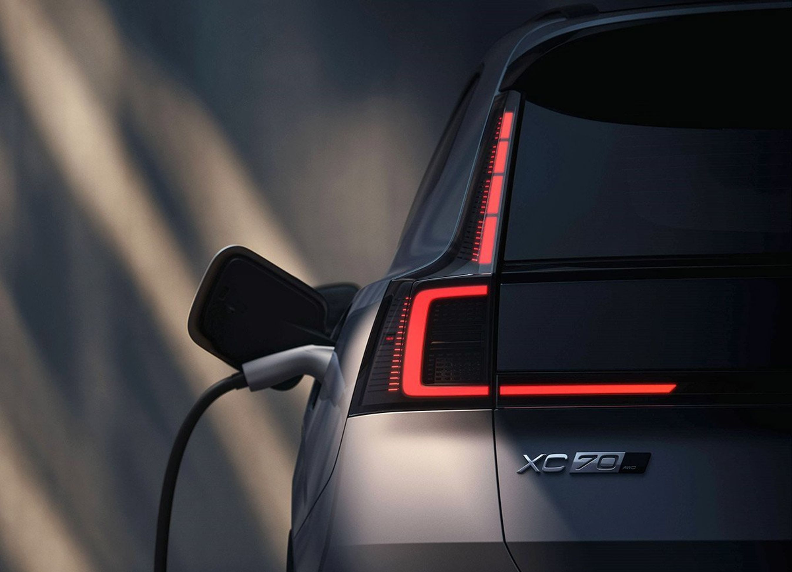 Ladestik på bagskærm.