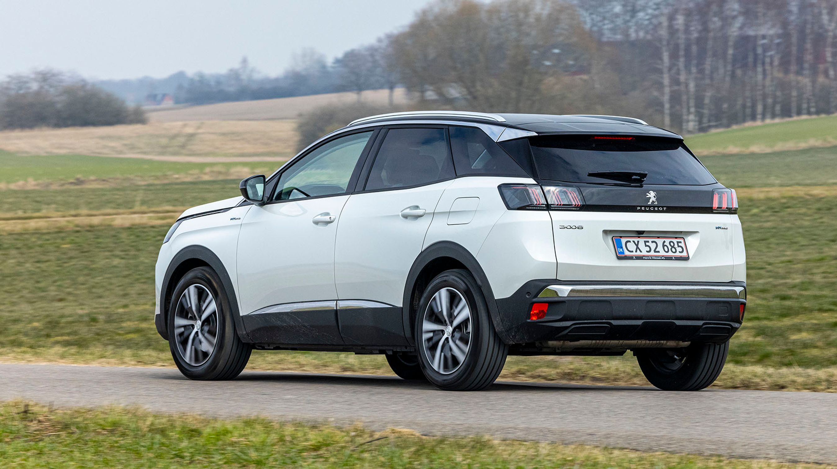 I GT Hybrid-udgaven er 3008 altid forsynet med sort tag, hvilket passer flot til de øvrige sorte detaljer på bilen.