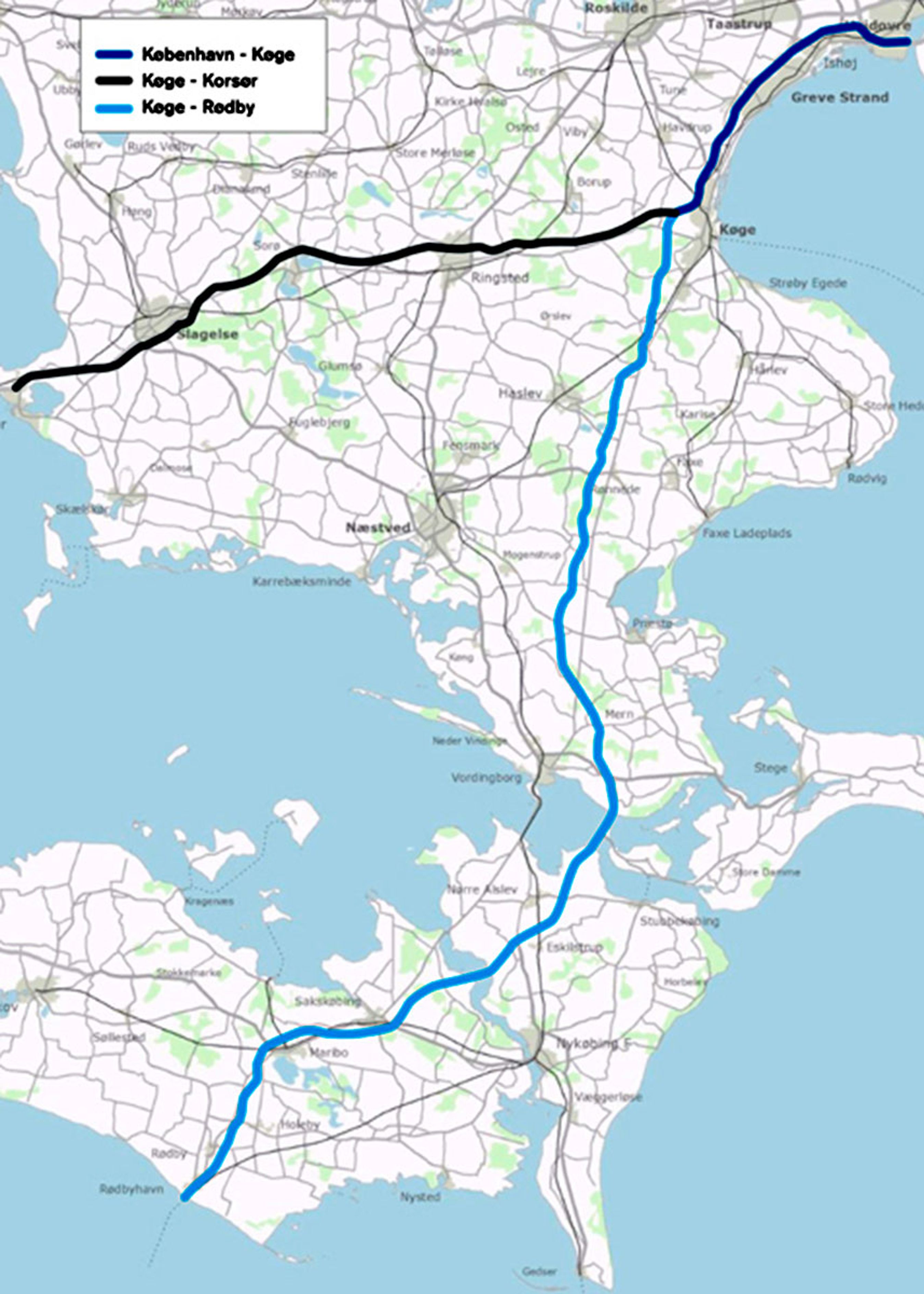 Disse strækninger testes nu for, hvor nemt moderne biler har ved at se striber og skilte.