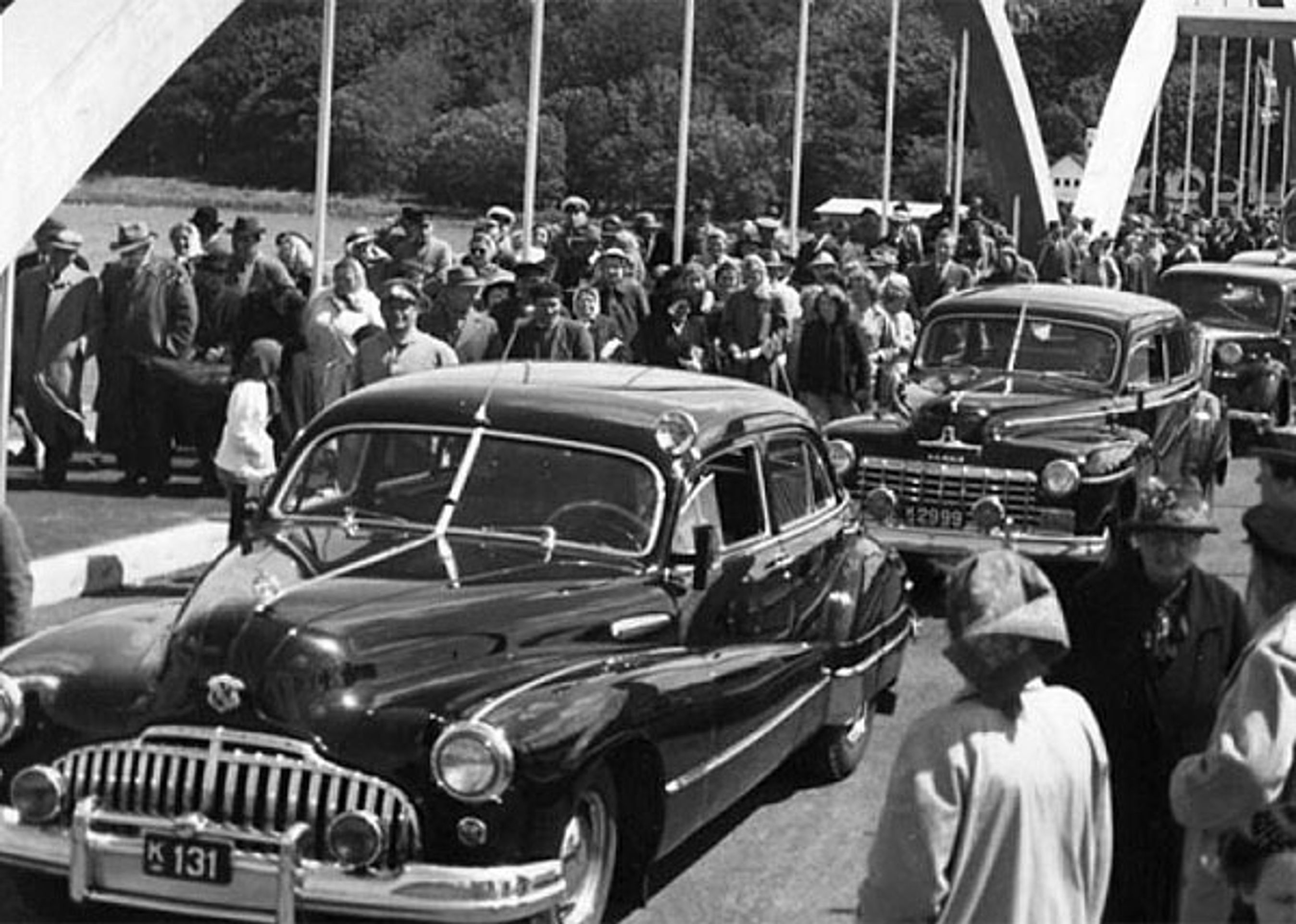 Fra indvielsen af Munkholmbroen i 1952.