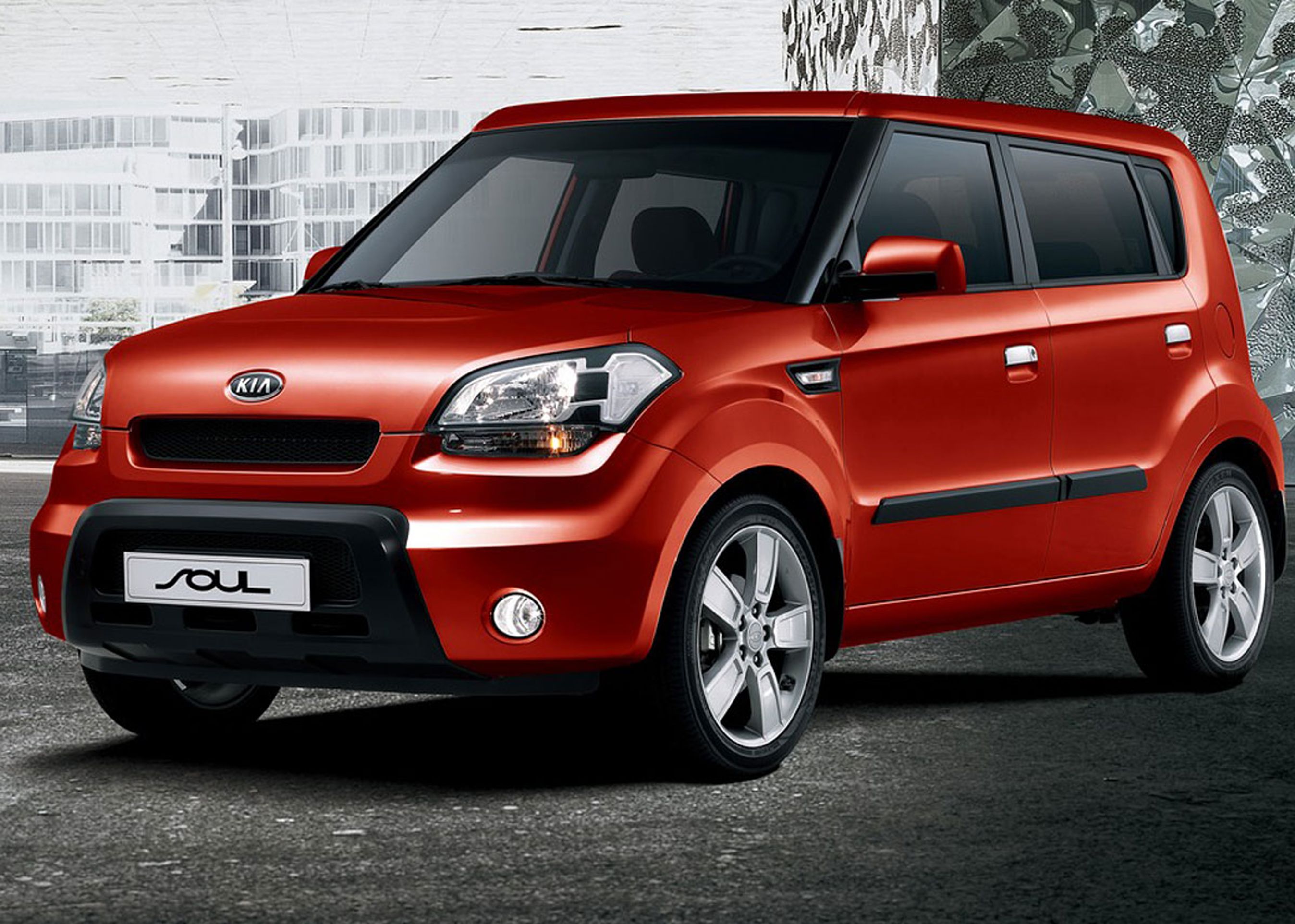 Kia Soul, som den så ud, da den kom til Danmark i 2009, Ændringen på fronten er ret tydelig.