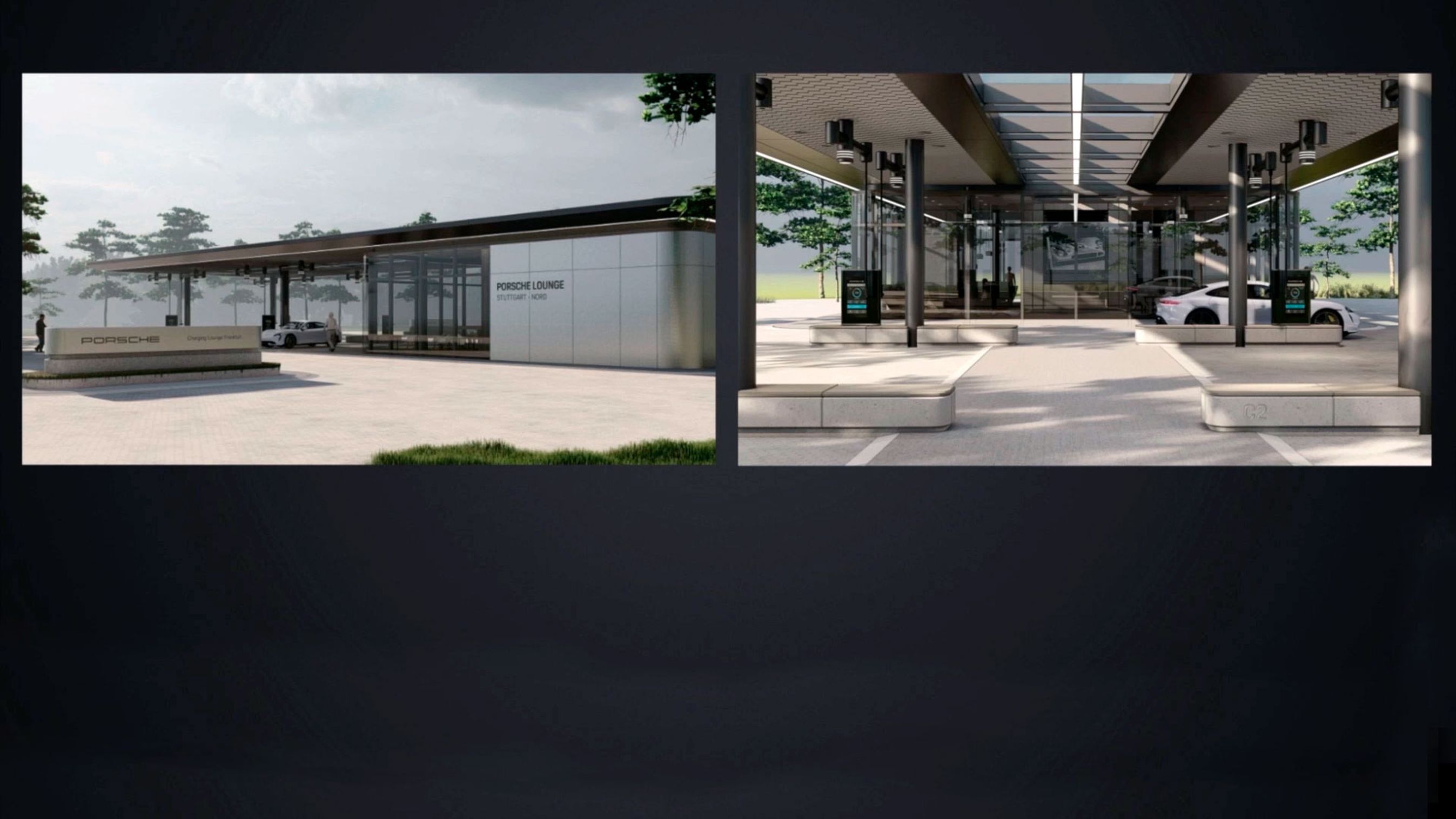 Porsche vil opføre ladestationer med tilhørende lounges.