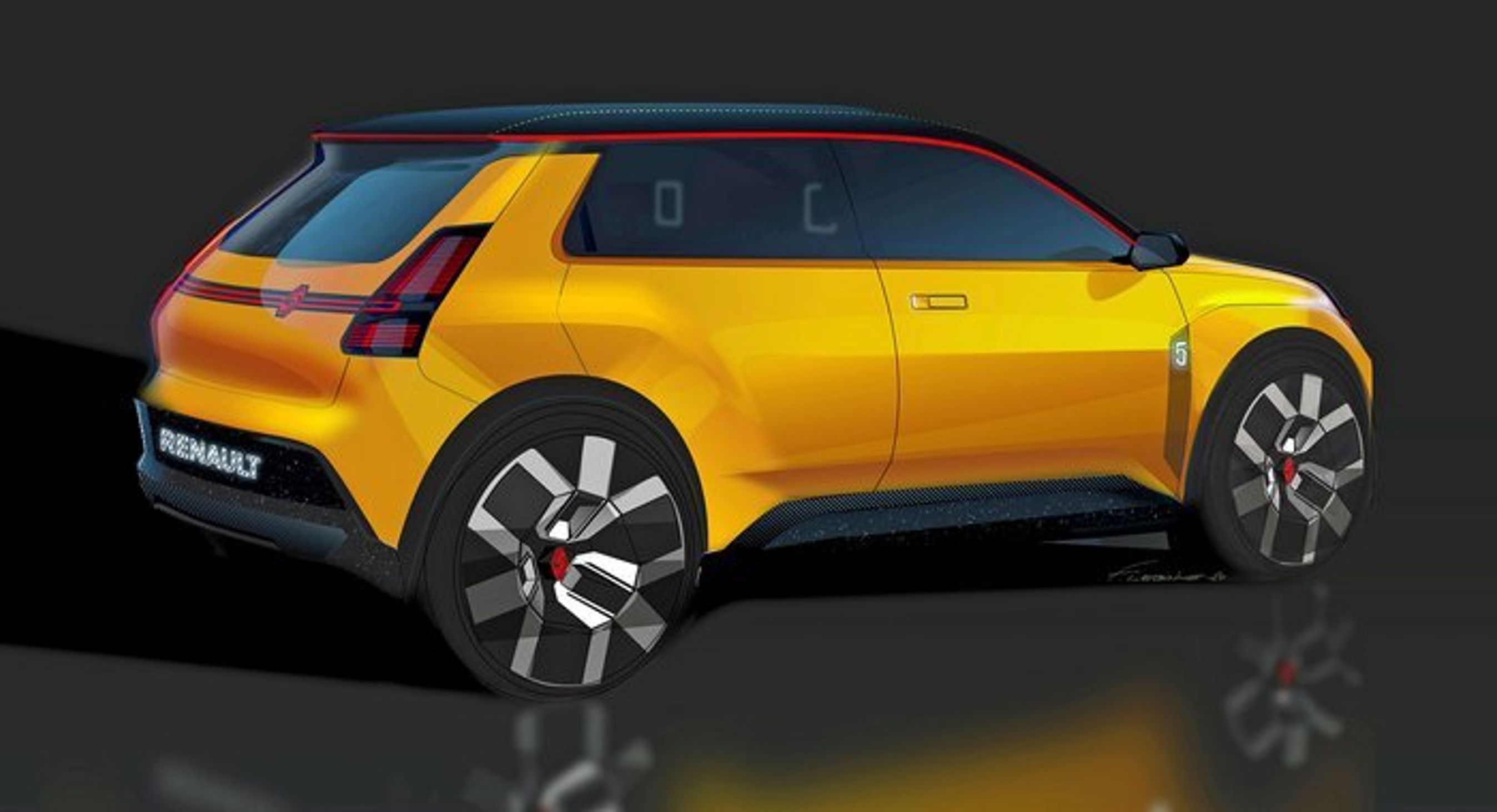 Renault 5-prototypen har klare nostalgi-træk, men har også fået et moderne tilsnit.