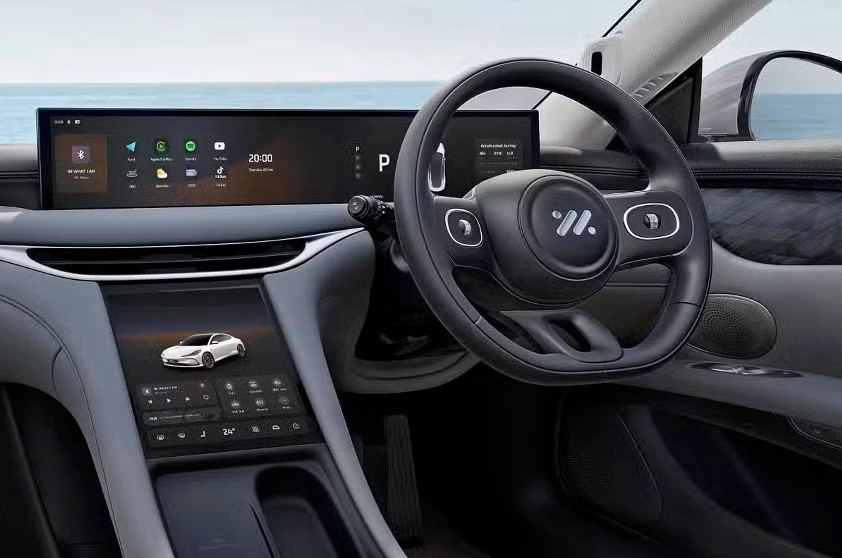 Førerpladsen i MG IM5.