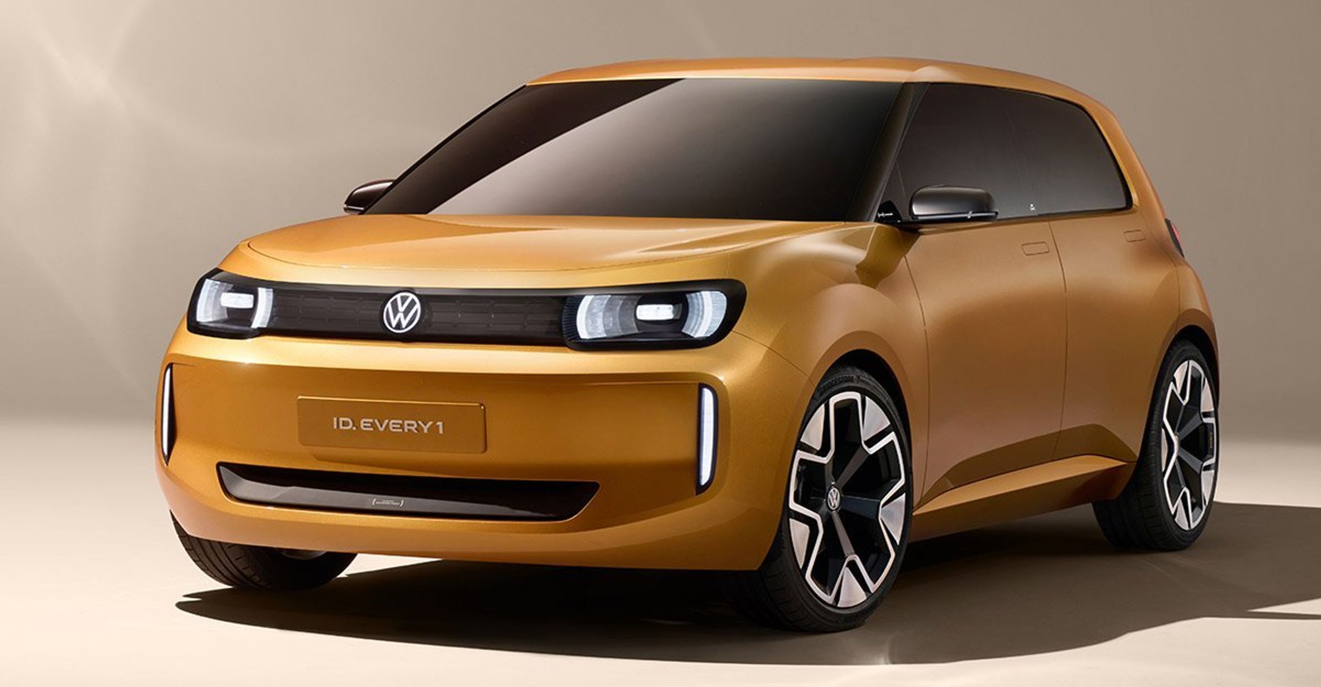 Guldfarvet ID.1 konceptbil.