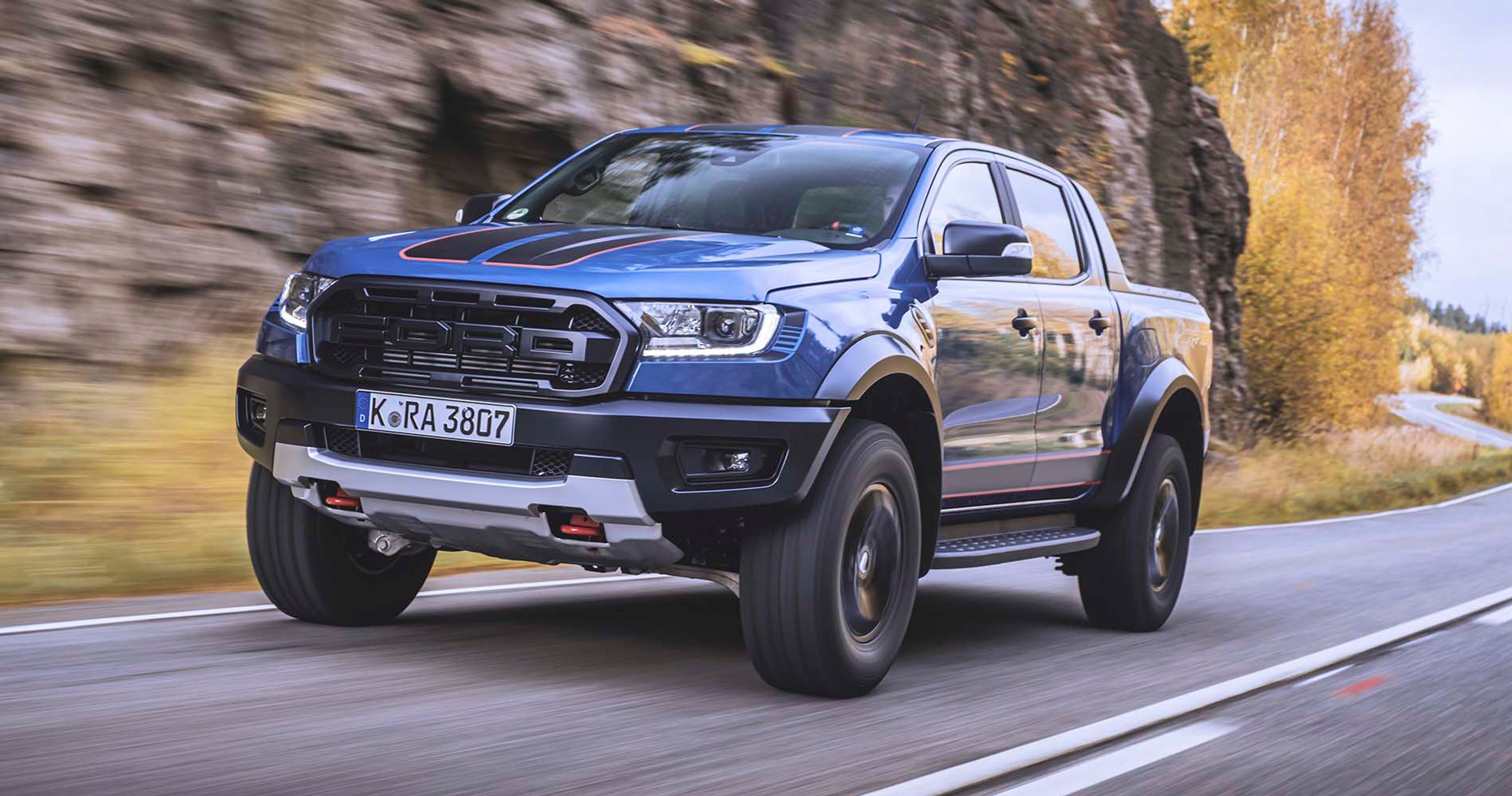 Ford Ranger Raptor set forfra