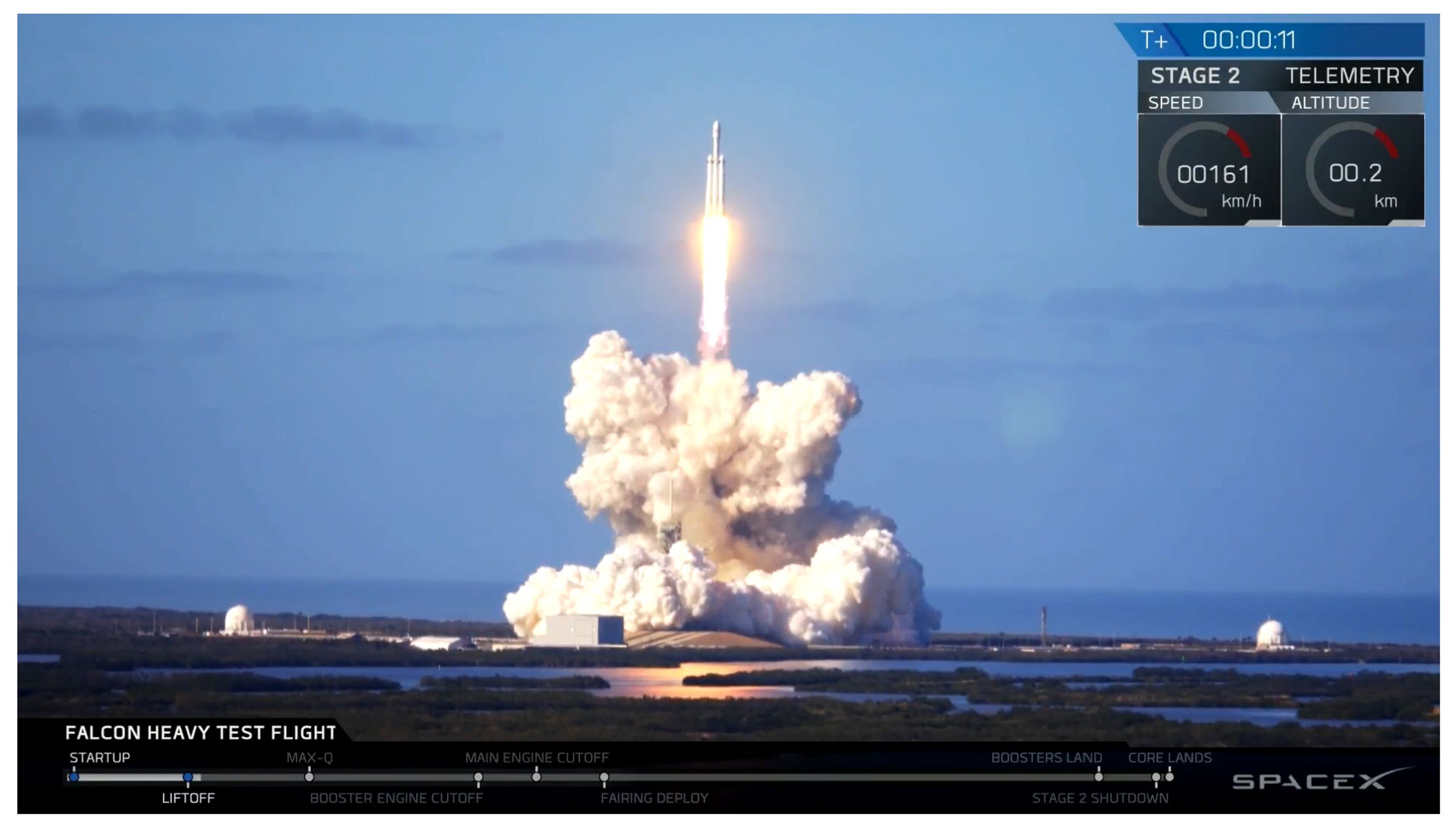 Tesla Roadster sendes afsted med Falcon Heavy