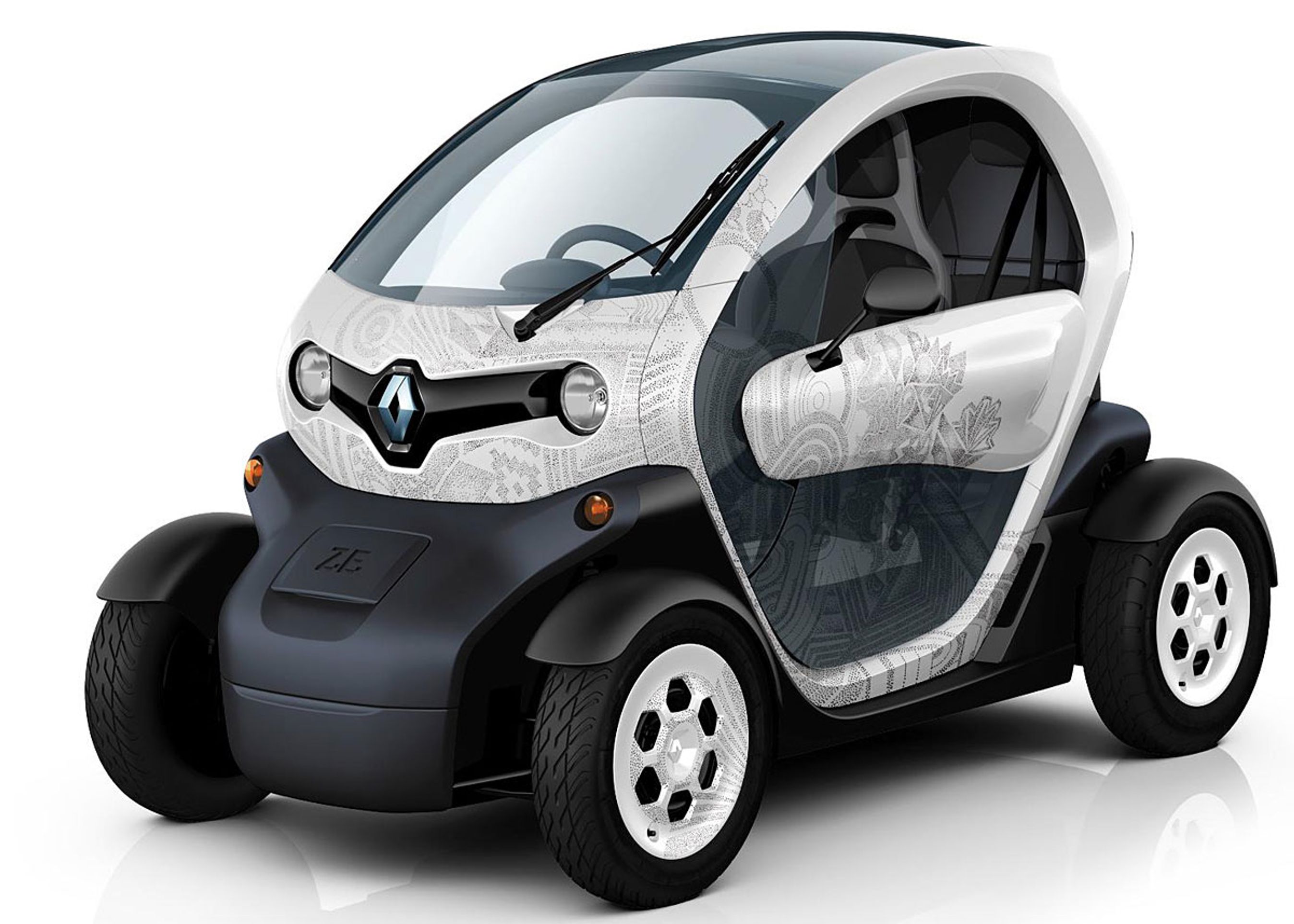 I Twizy sidder passageren bag føreren.