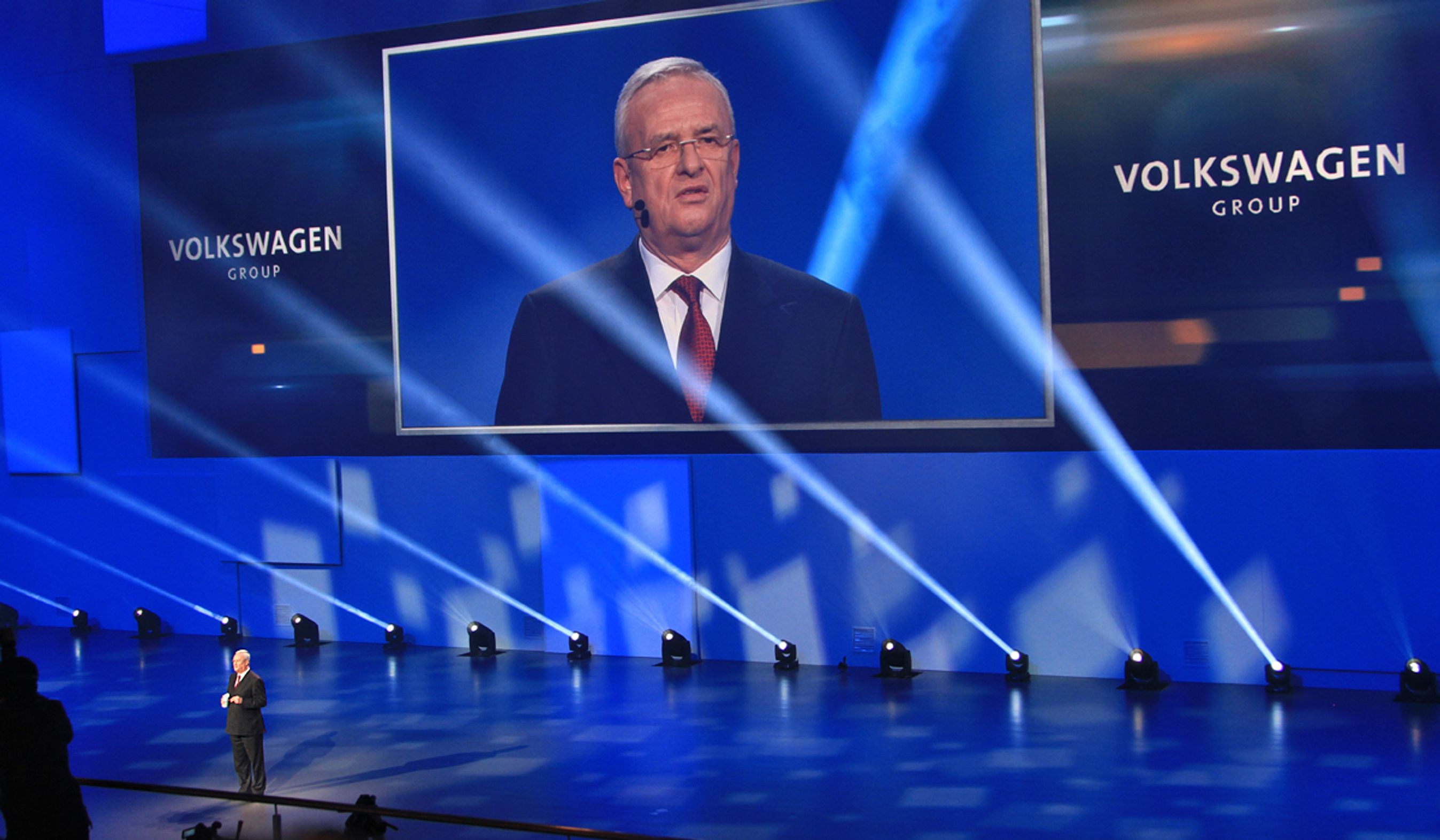 Volkswagen-chef Martin Winterkorn annoncerede de nye mål i Beijing.