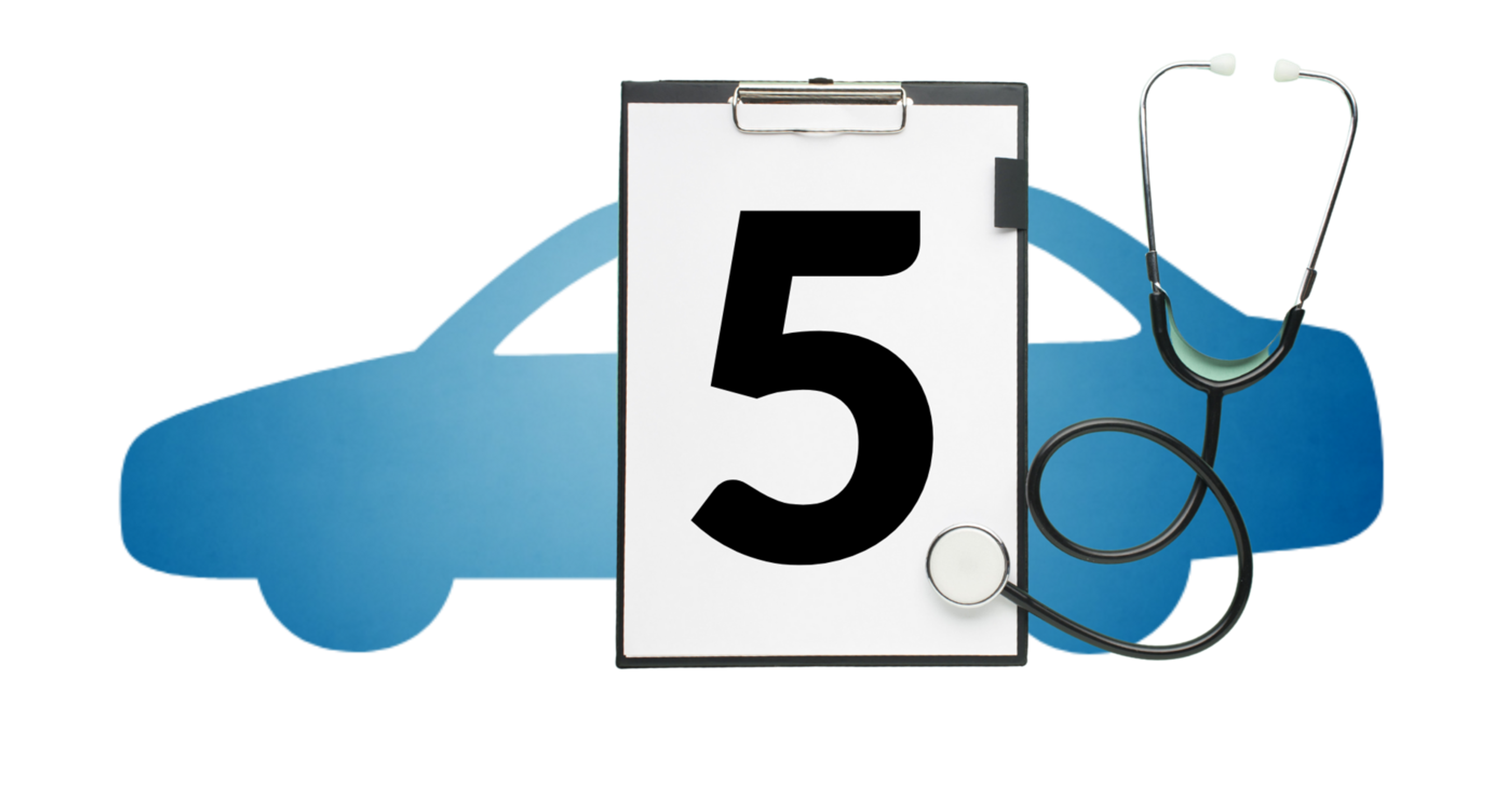 Illustration med bil og nummerering