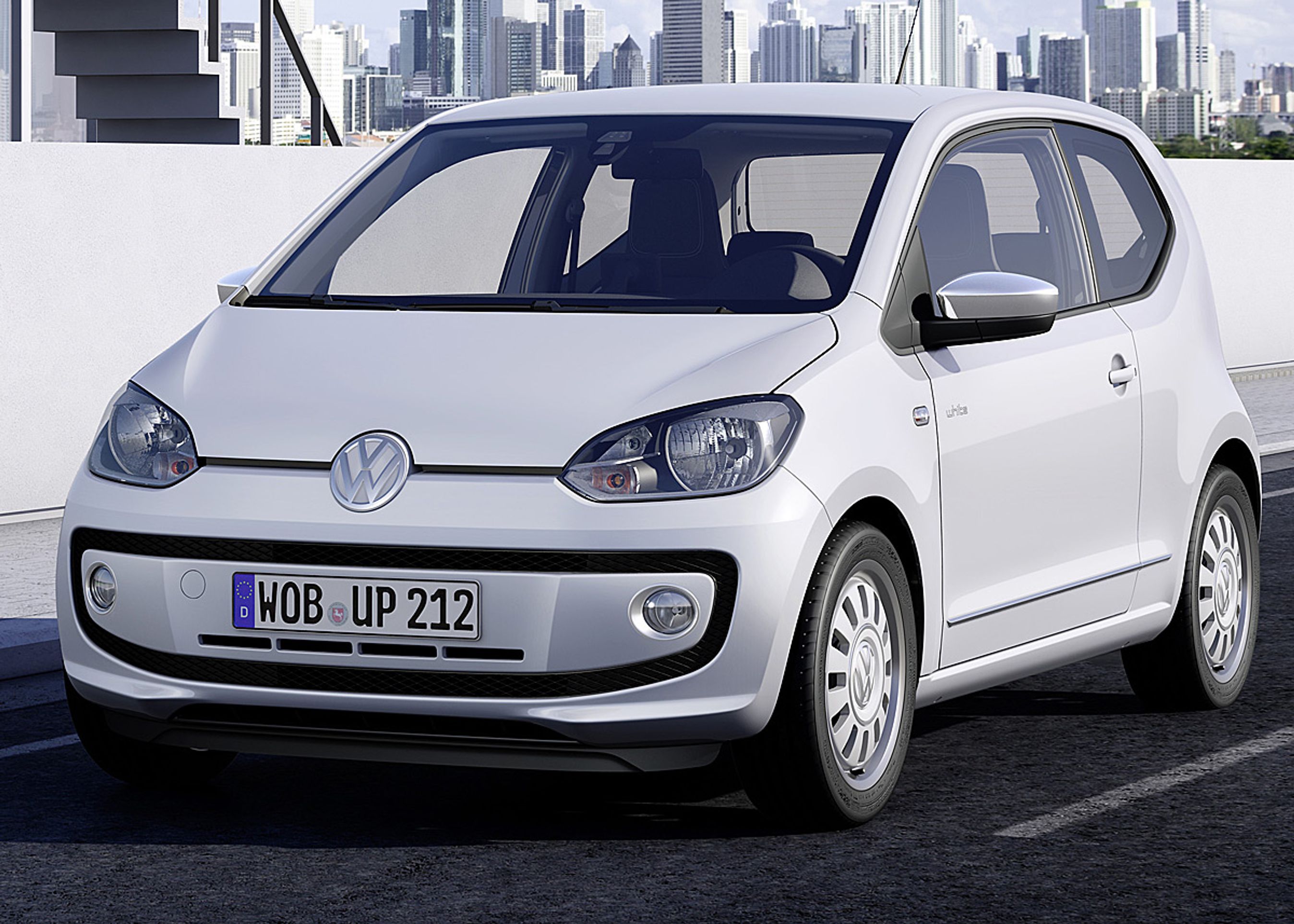 Designet på den lille Up er helt anderledes og frisk end det klassiske design på de større biler.