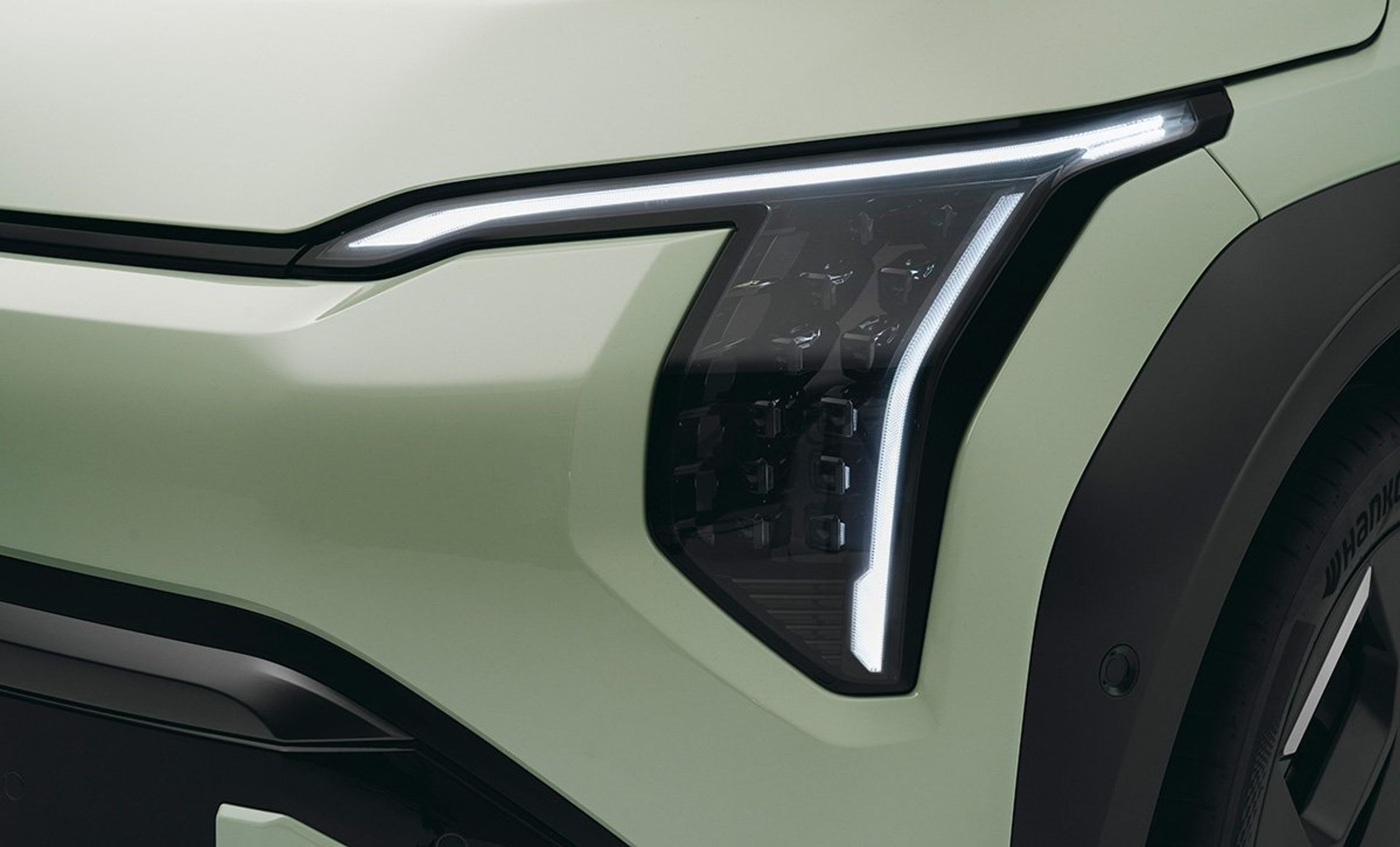 Forlygte på Kia EV3.