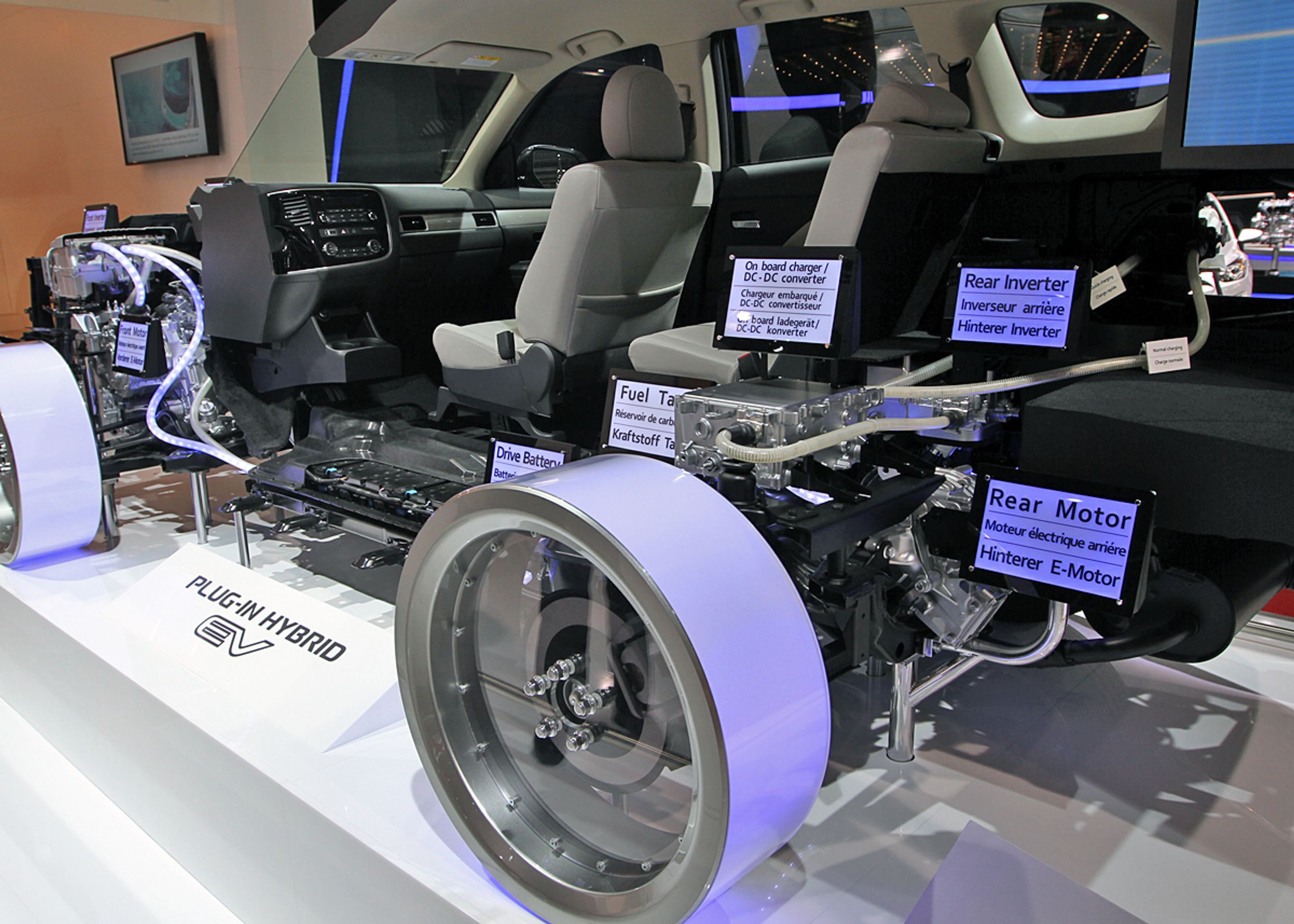 Outlander PHEV har en elmotor både for og bag.