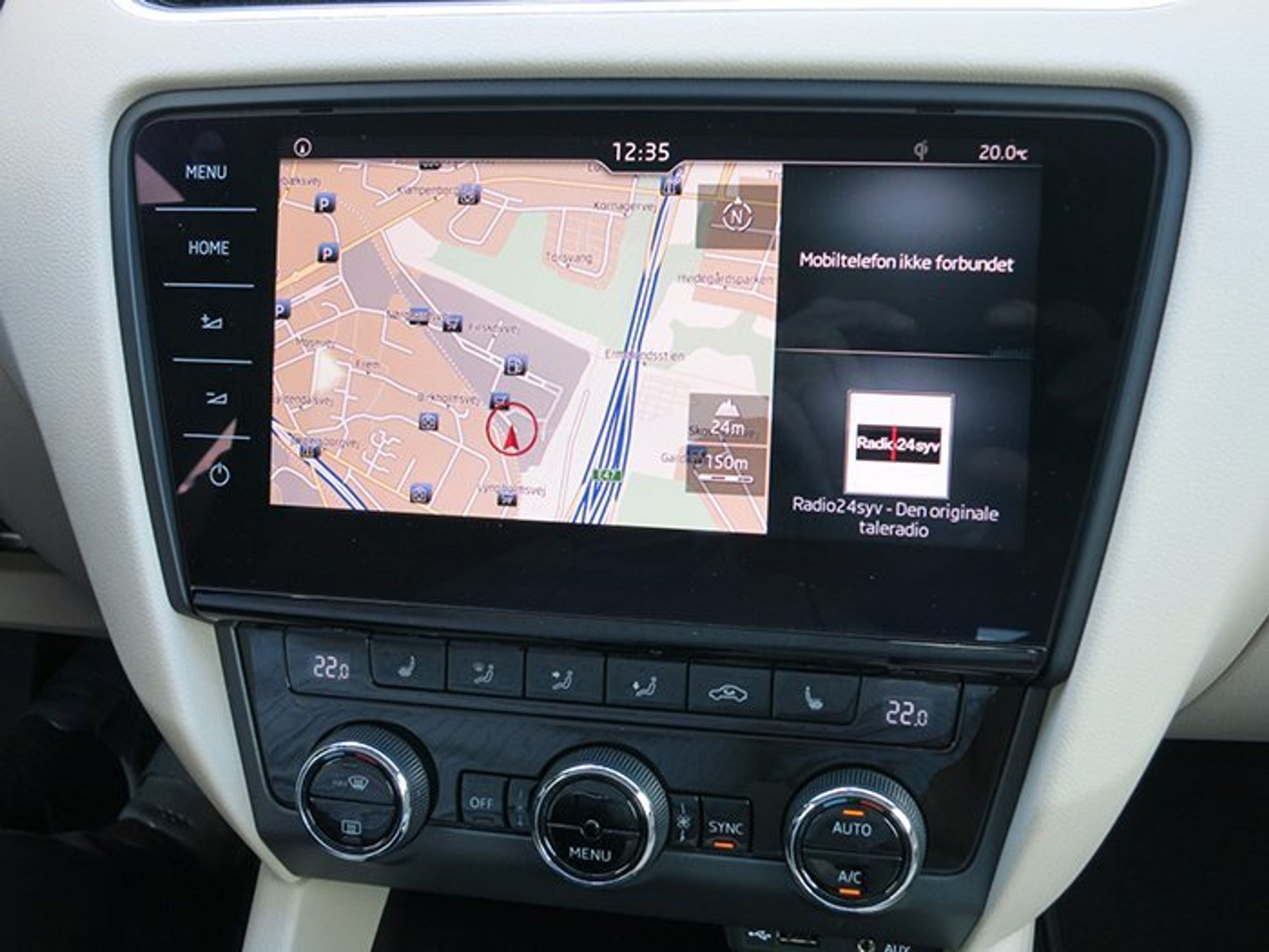 Skoda Octavia skærm