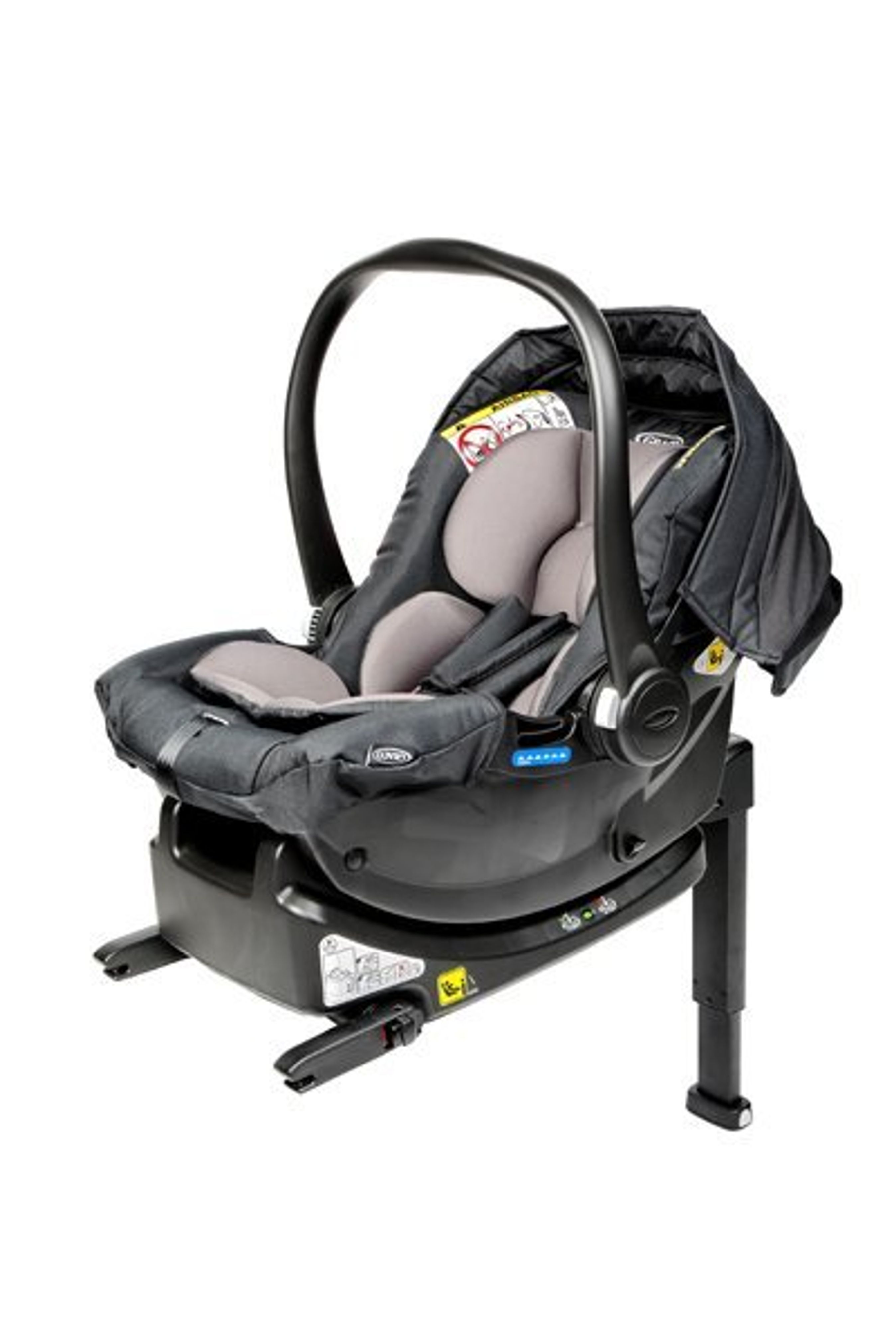 Billede af den testede autostol. 