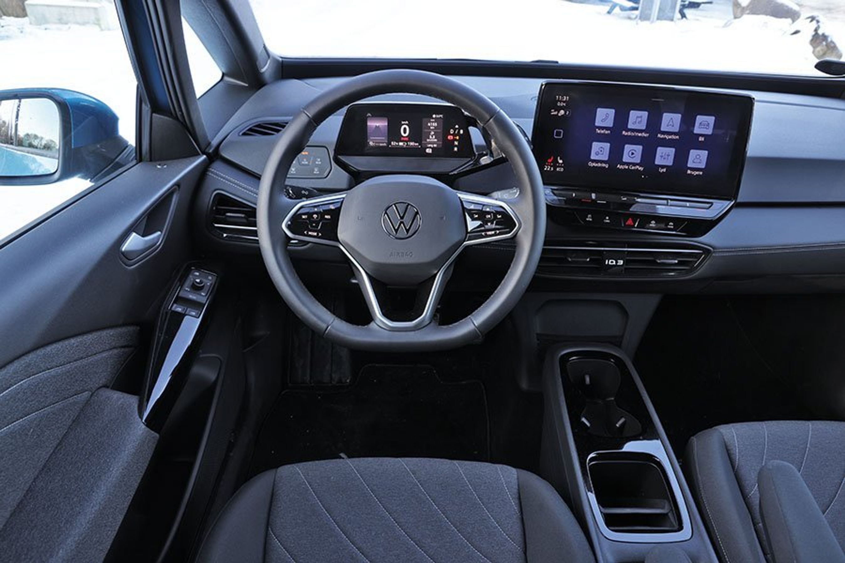 Kabinen i en VW ID.3 elbil.